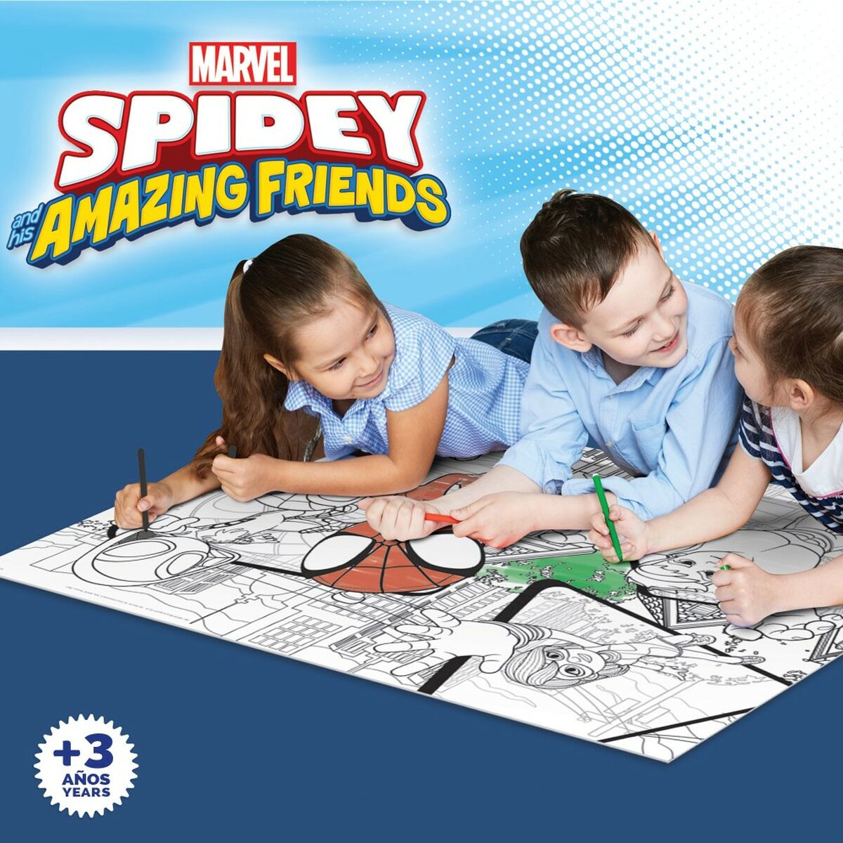 Child’s Puzzle Spidey Double-sided 24 Pieces 70 x 1,5 x 50 cm (6 Units)