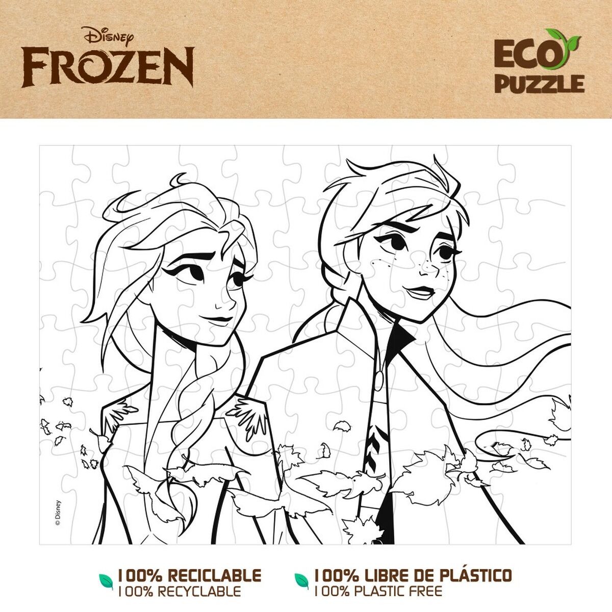 Child’s Puzzle Frozen Double-sided 60 Pieces 70 x 1,5 x 50 cm (12 Units)