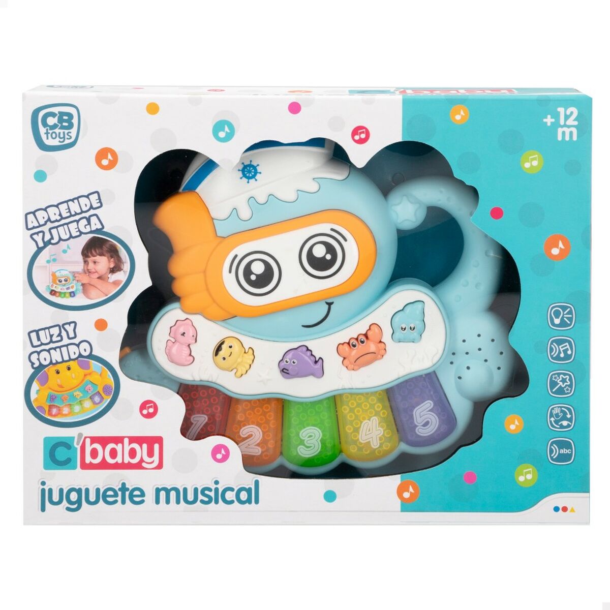 Interactive Toy Colorbaby 16,5 x 14,5 x 3,2 cm (12 Units)