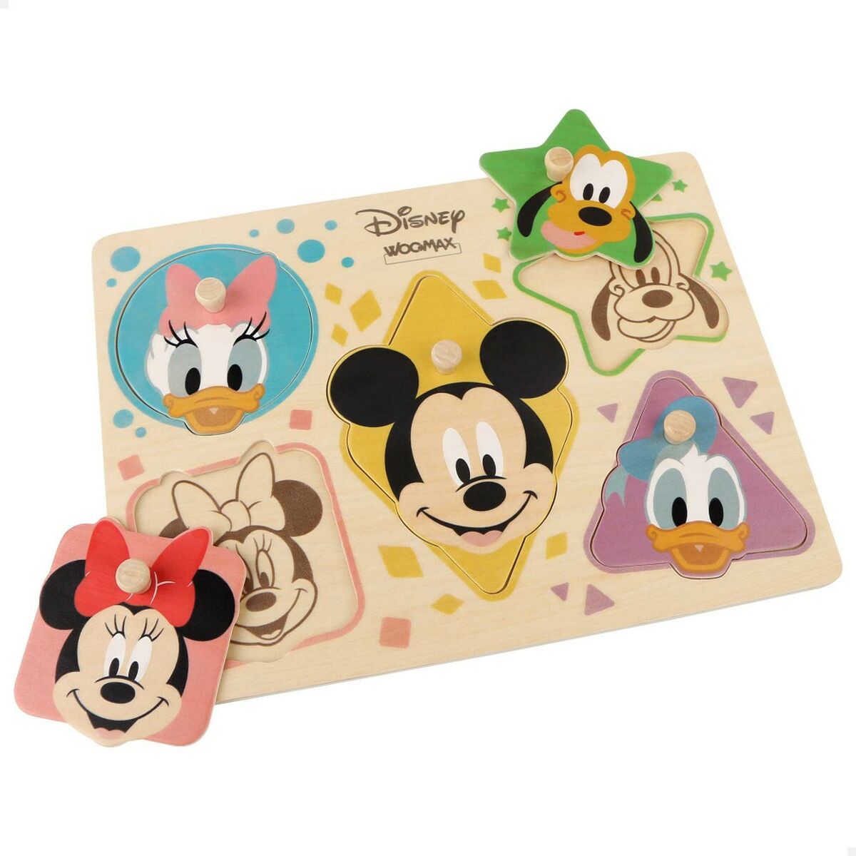 Child’s Wooden Puzzle Disney + 2 Years 5 Pieces (12 Units)
