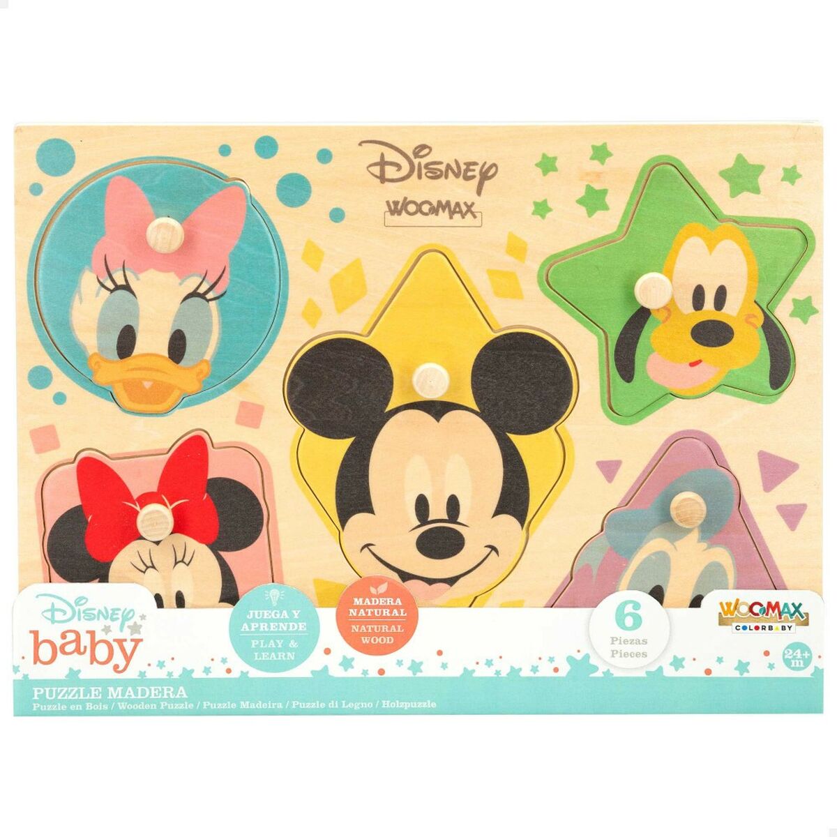 Child’s Wooden Puzzle Disney + 2 Years 5 Pieces (12 Units)