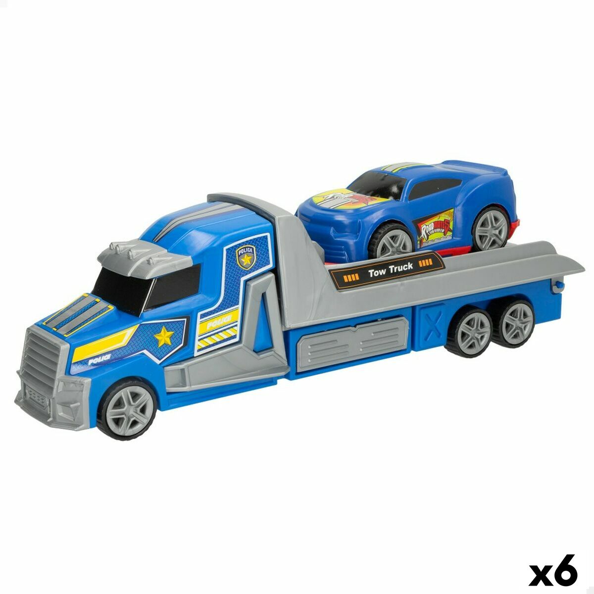 Truck Carrier and Friction Cars Colorbaby 36 x 11 x 10 cm (6 Units) Truck Carrier and Friction Cars Colorbaby 36 x 11 x 10 cm (6 Units)