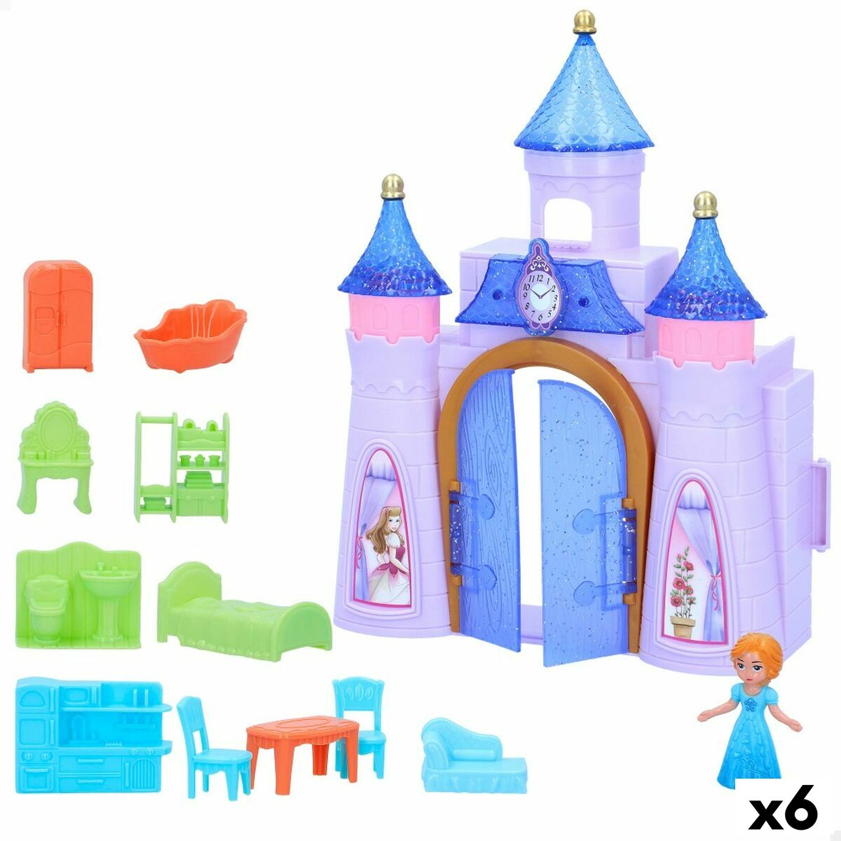 Castle Colorbaby Isabella Little Princess 6 Units Castle Colorbaby Isabella Little Princess 6 Units