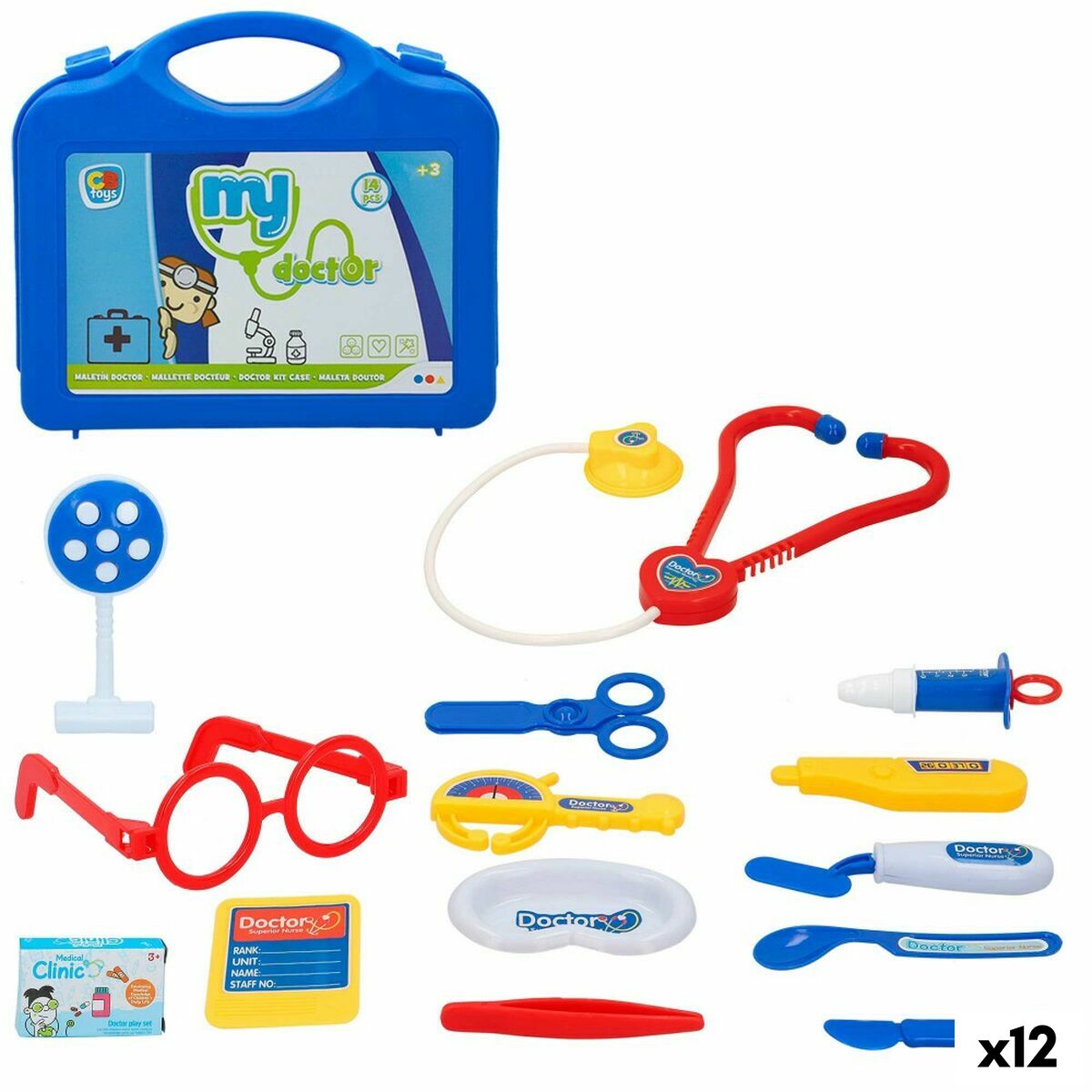 Toy Medical Case with Accessories Colorbaby My Doctor 14 Pieces (12 Units) Toy Medical Case with Accessories Colorbaby My Doctor 14 Pieces (12 Units)
