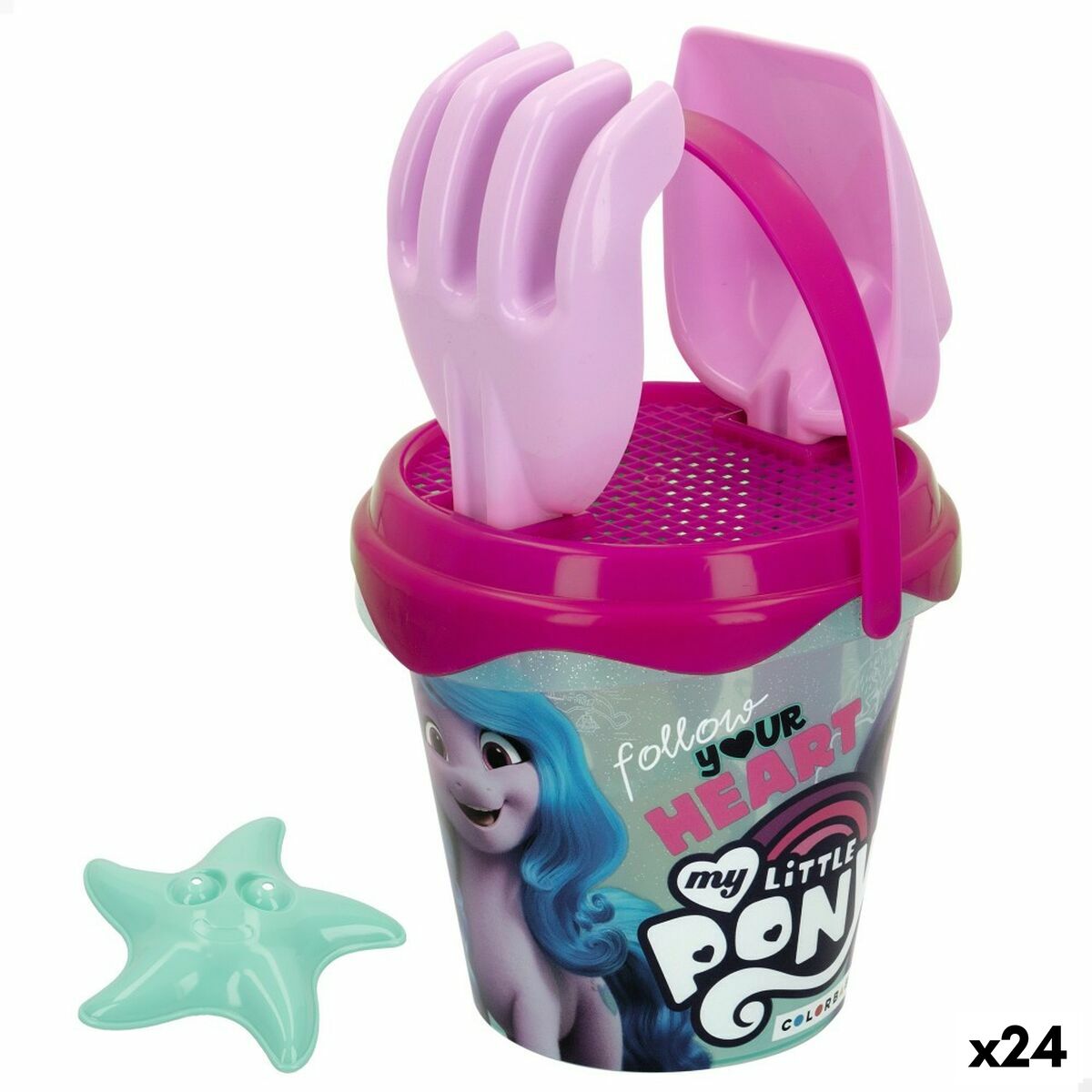 Beach toys set My Little Pony Ø 14 cm polypropylene (24 Units) Beach toys set My Little Pony Ø 14 cm polypropylene (24 Units)