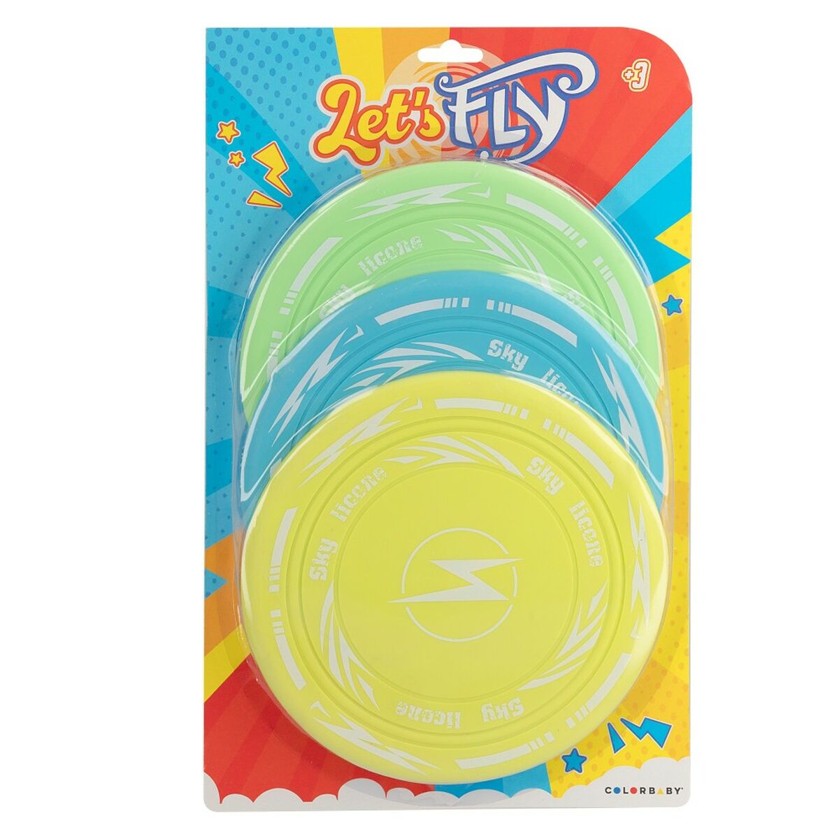 Frisbee Colorbaby Let’s fly Flexible Ø 18,5 cm 3 Pieces 12 Units
