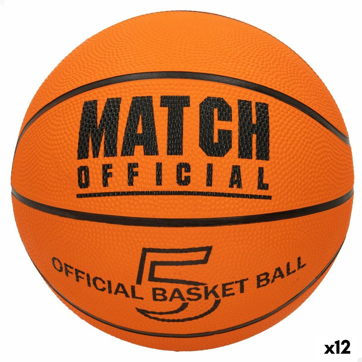 Basketball Ball Match 5 Ø 22 cm 12 Units Basketball Ball Match 5 Ø 22 cm 12 Units