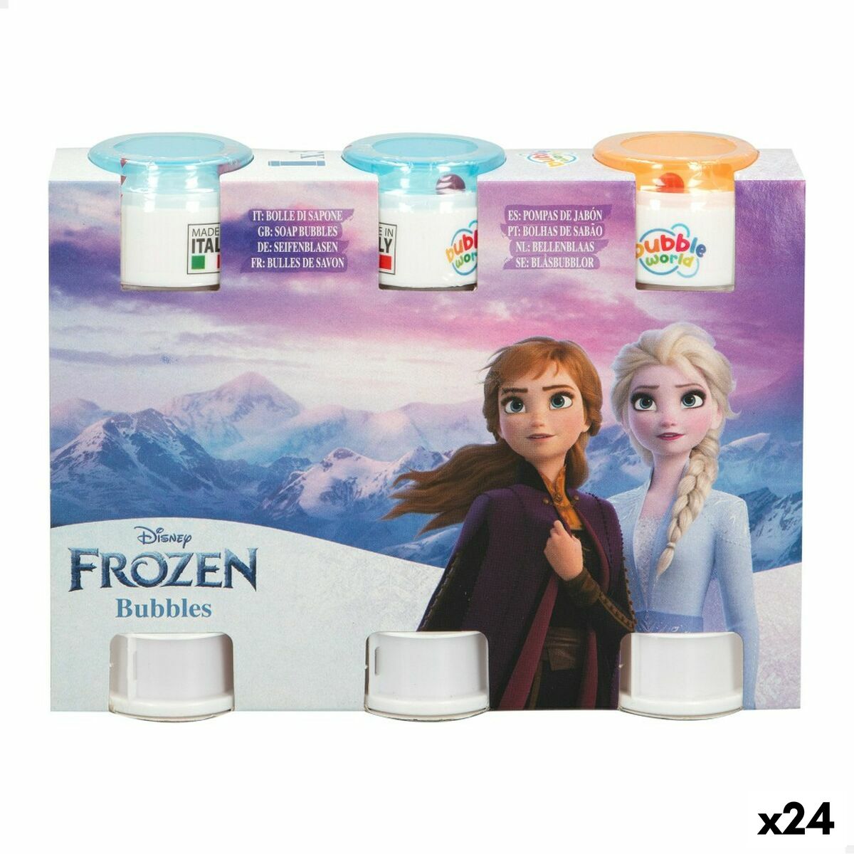 Bubble blower set Frozen 3 Pieces 60 ml (24 Units) Bubble blower set Frozen 3 Pieces 60 ml (24 Units)