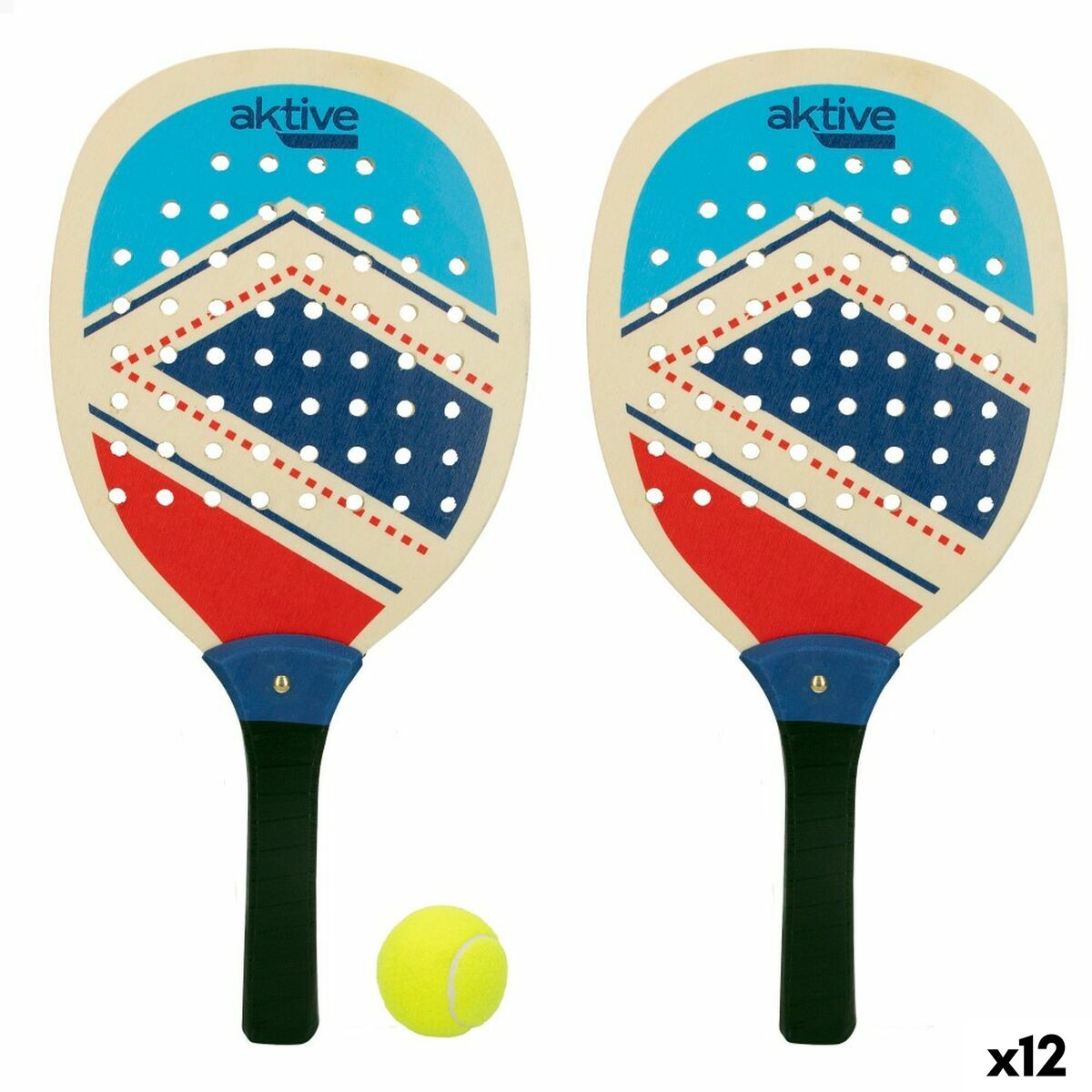 Beach Spades with Ball Aktive Blue Red (12 Units) Beach Spades with Ball Aktive Blue Red (12 Units)