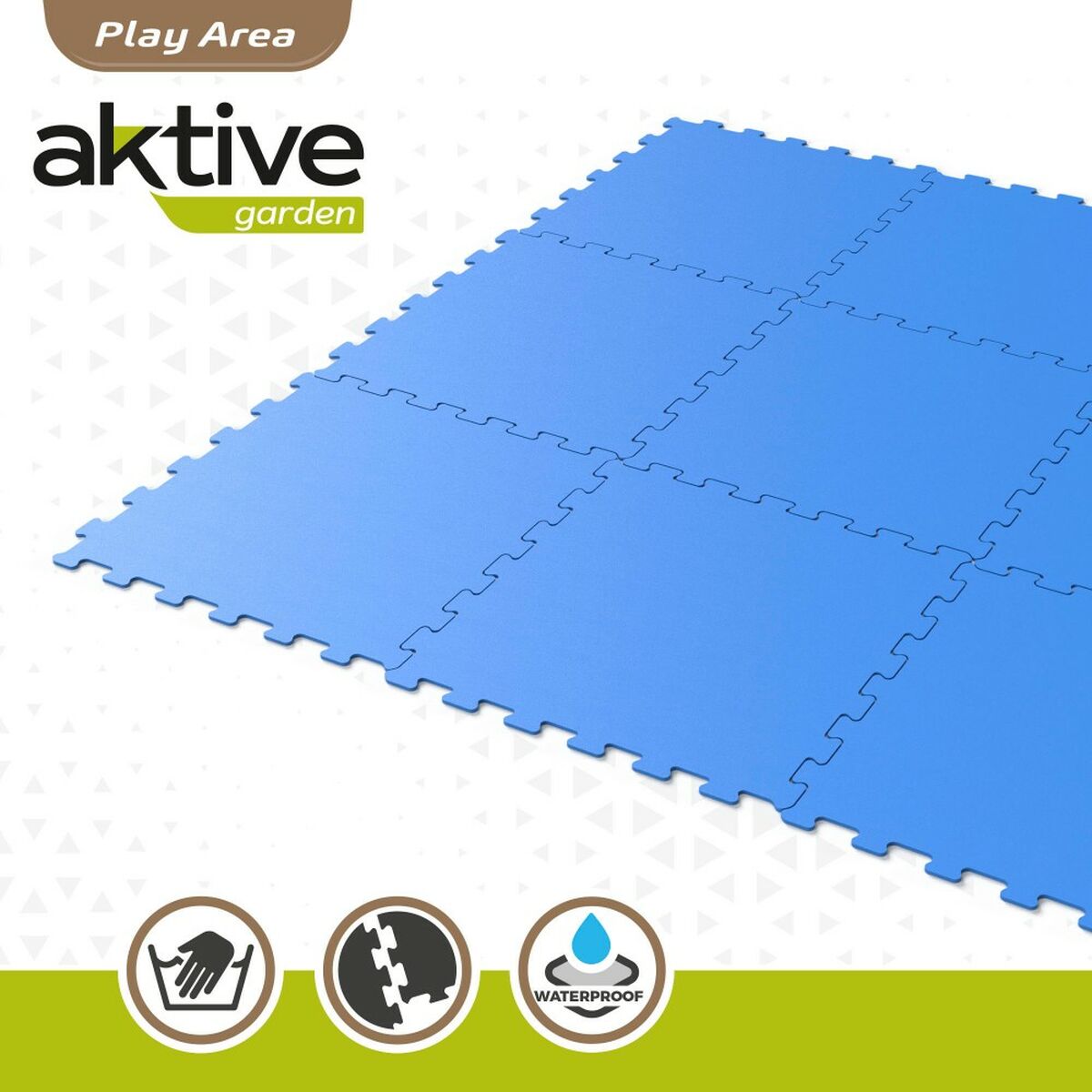 Child’s Puzzle Aktive Blue 9 Pieces Eva Rubber 50 x 0,4 x 50 cm (4 Units)