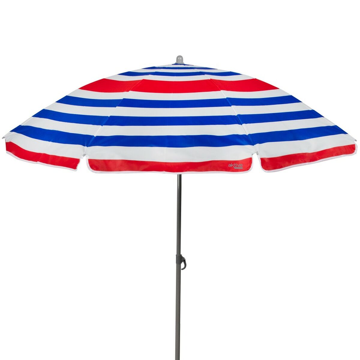 Beach parasol Aktive Blue Red Multicolour Silver  160 cm 160 x 167 x 160 cm (12 Units)
