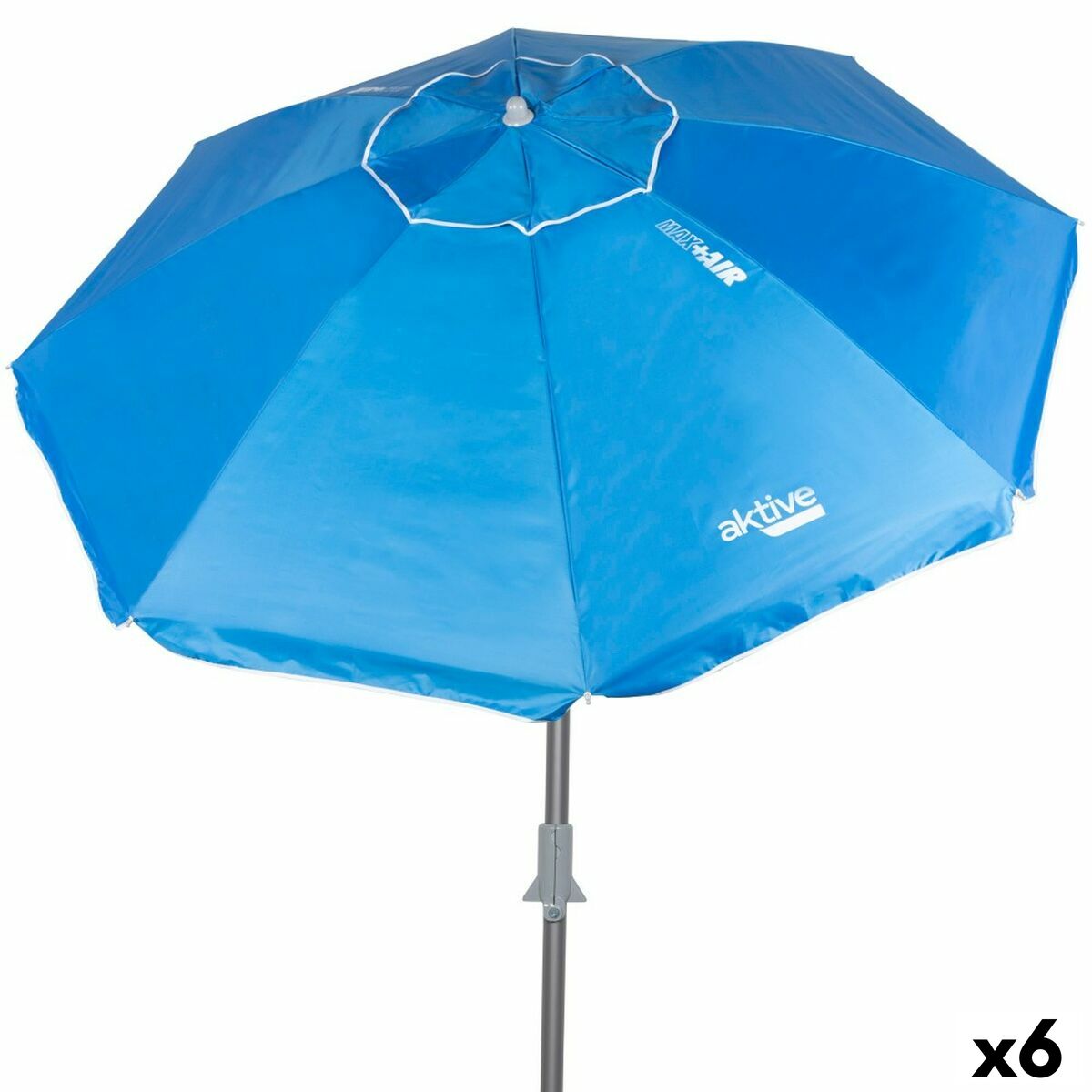 Umbrella Aktive Blue 220 x 225 x 220 cm (6 Units) Umbrella Aktive Blue 220 x 225 x 220 cm (6 Units)