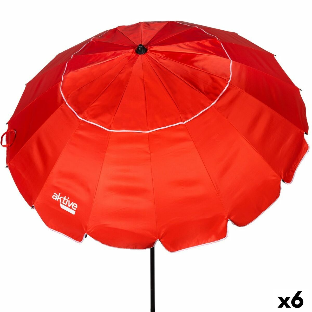 Umbrella Aktive Red 240 x 235 x 240 cm (6 Units) Umbrella Aktive Red 240 x 235 x 240 cm (6 Units)