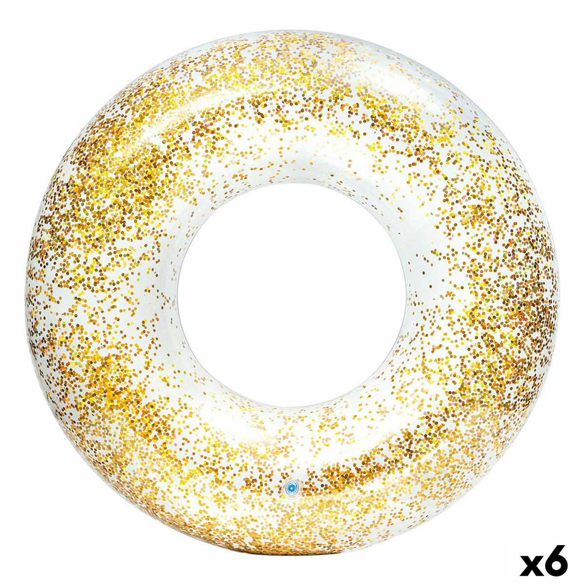 Inflatable Floating Doughnut Intex Transparent Glitter Ø 119 cm (6 Units) Inflatable Floating Doughnut Intex Transparent Glitter Ø 119 cm (6 Units)