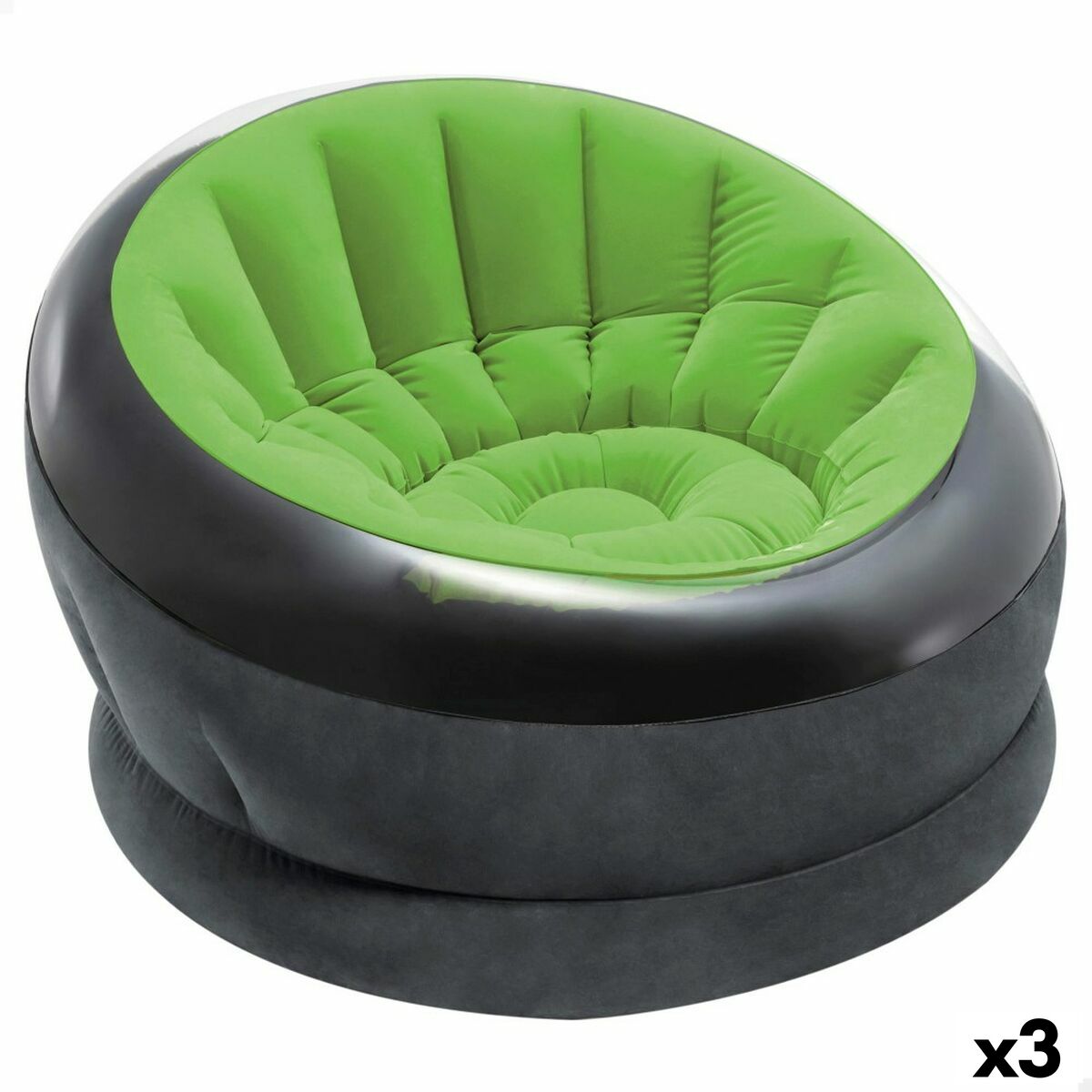 Inflatable Armchair Intex Empire Green 112 x 109 x 60 cm (3 Units) Inflatable Armchair Intex Empire Green 112 x 109 x 60 cm (3 Units)