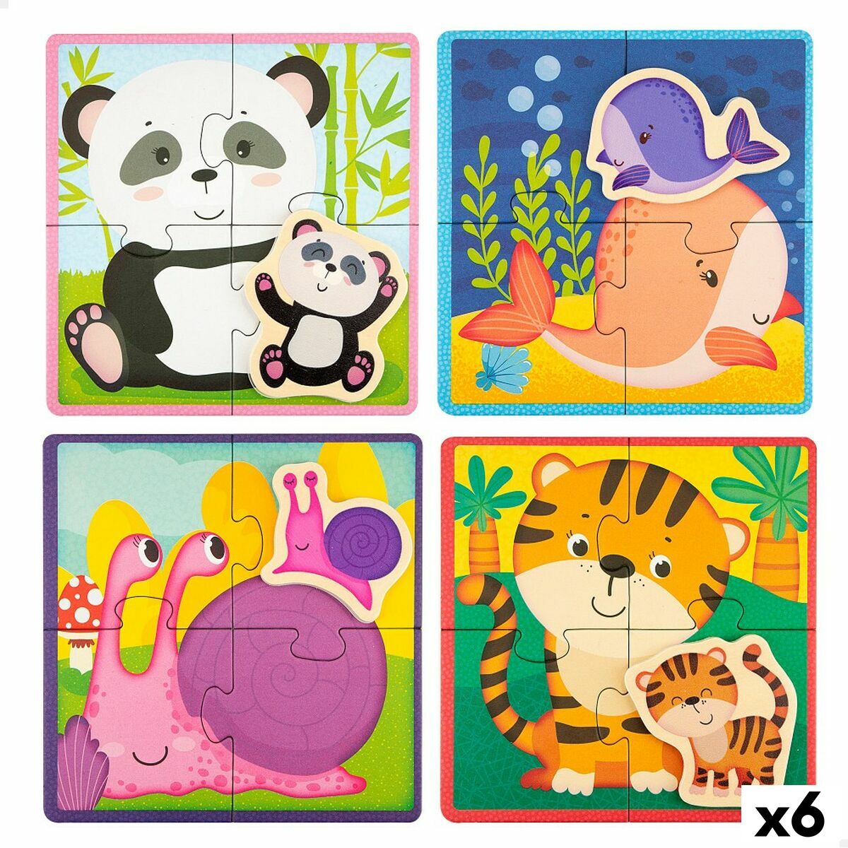 Child’s Puzzle Lisciani animals 16 Pieces 16 x 1 x 16 cm (6 Units)