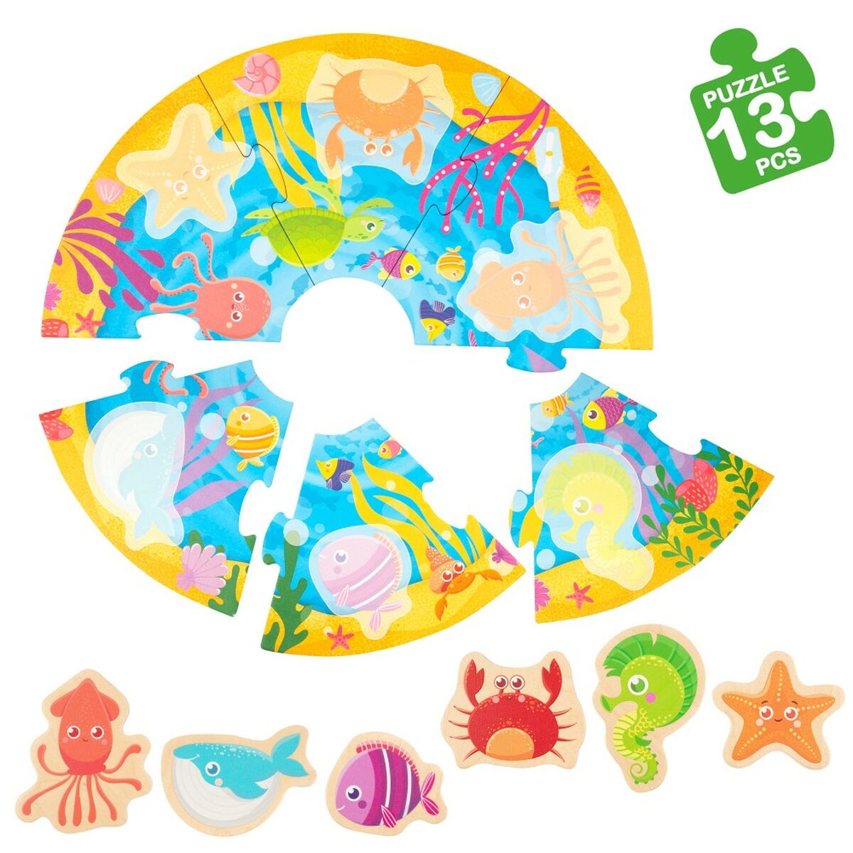 Child’s Puzzle Lisciani Navy 13 Pieces 33 x 1 x 32 cm (6 Units)