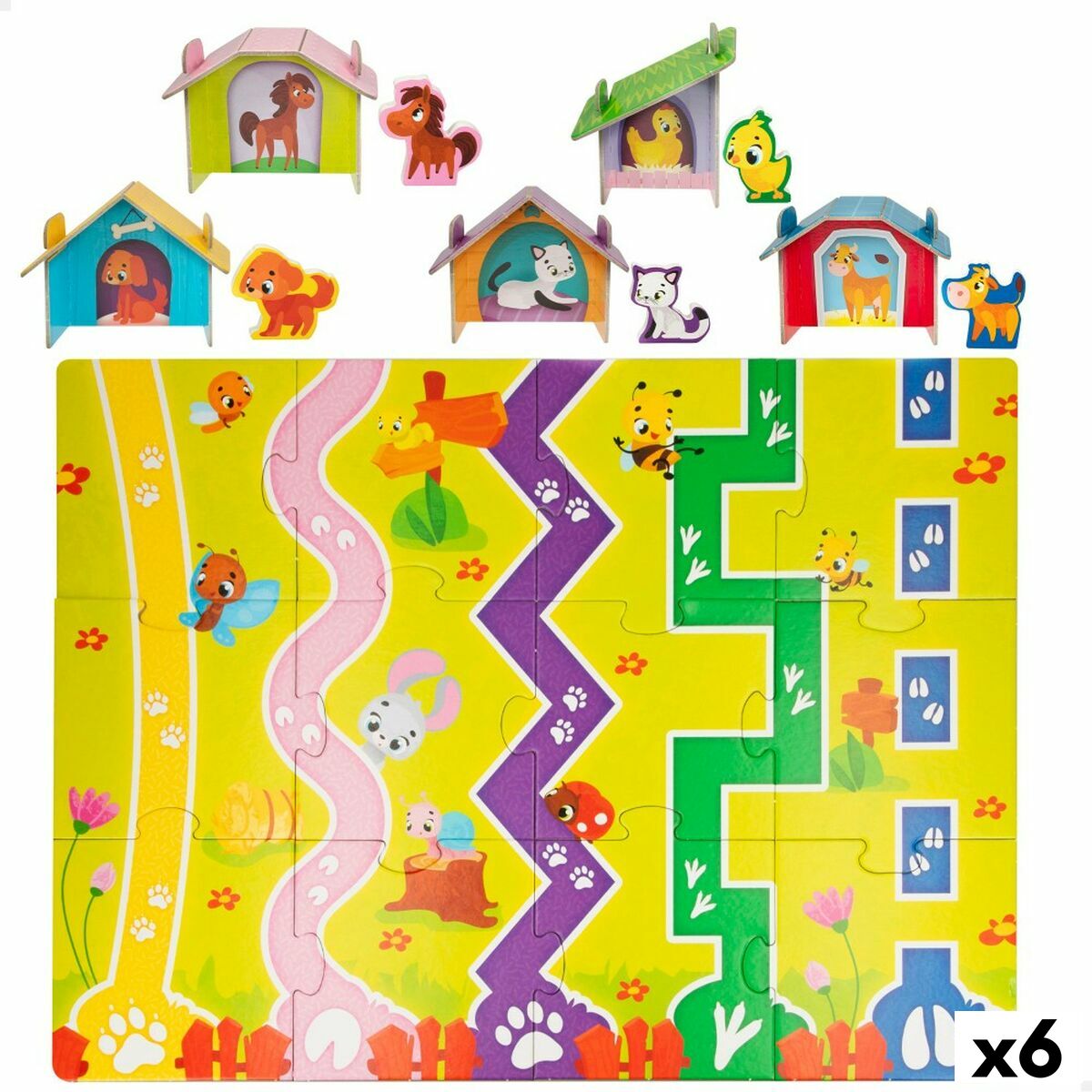 Child’s Puzzle Lisciani Farm 27 Pieces 48 x 1 x 36 cm (6 Units)