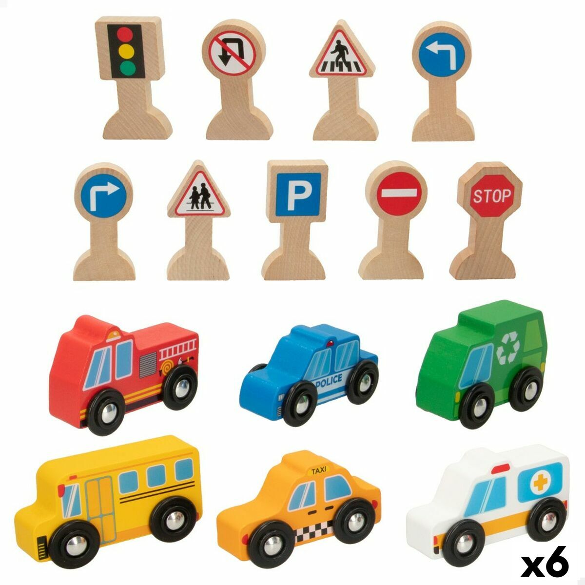 Vehicle Playset Woomax 15 Pieces (6 Units) Vehicle Playset Woomax 15 Pieces (6 Units)
