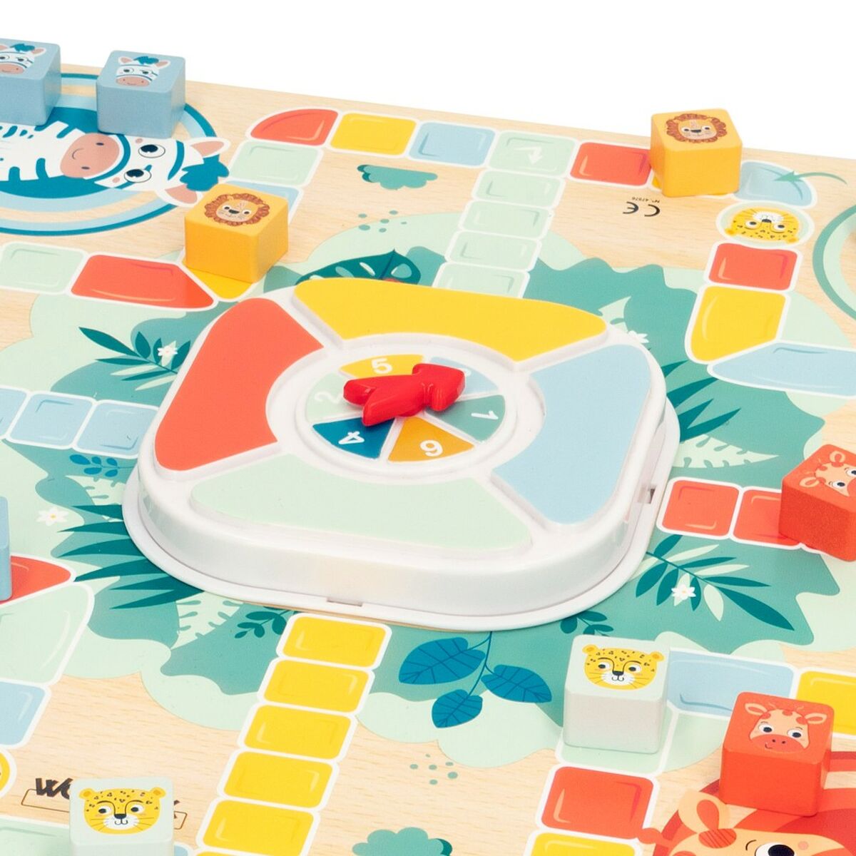 ParchÃ­s and Oca Board Woomax Zookabee 30 x 3 x 30 cm Children’s animals (6 Units)
