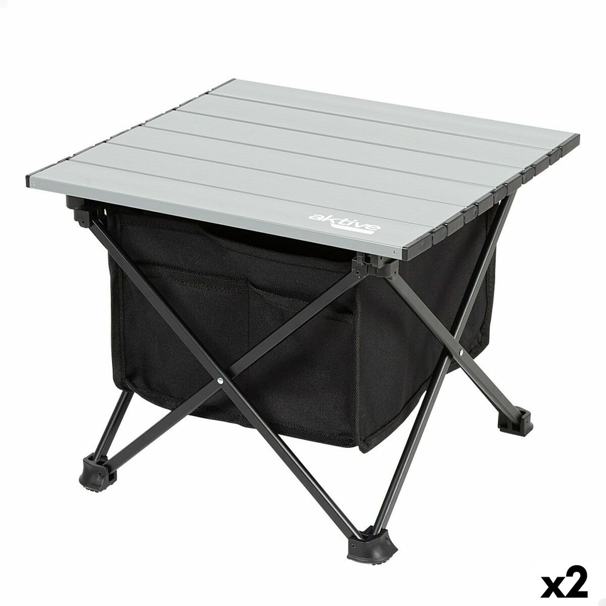 Folding Table Aktive Camping Pocket 38 x 30 x 34 cm (2 Units) Folding Table Aktive Camping Pocket 38 x 30 x 34 cm (2 Units)