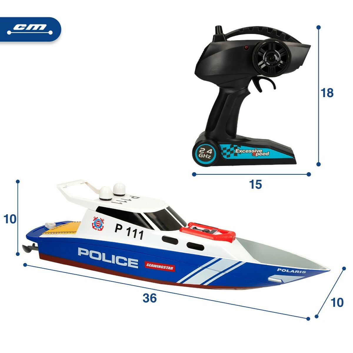 Radio-controlled boat Colorbaby (2 Units)