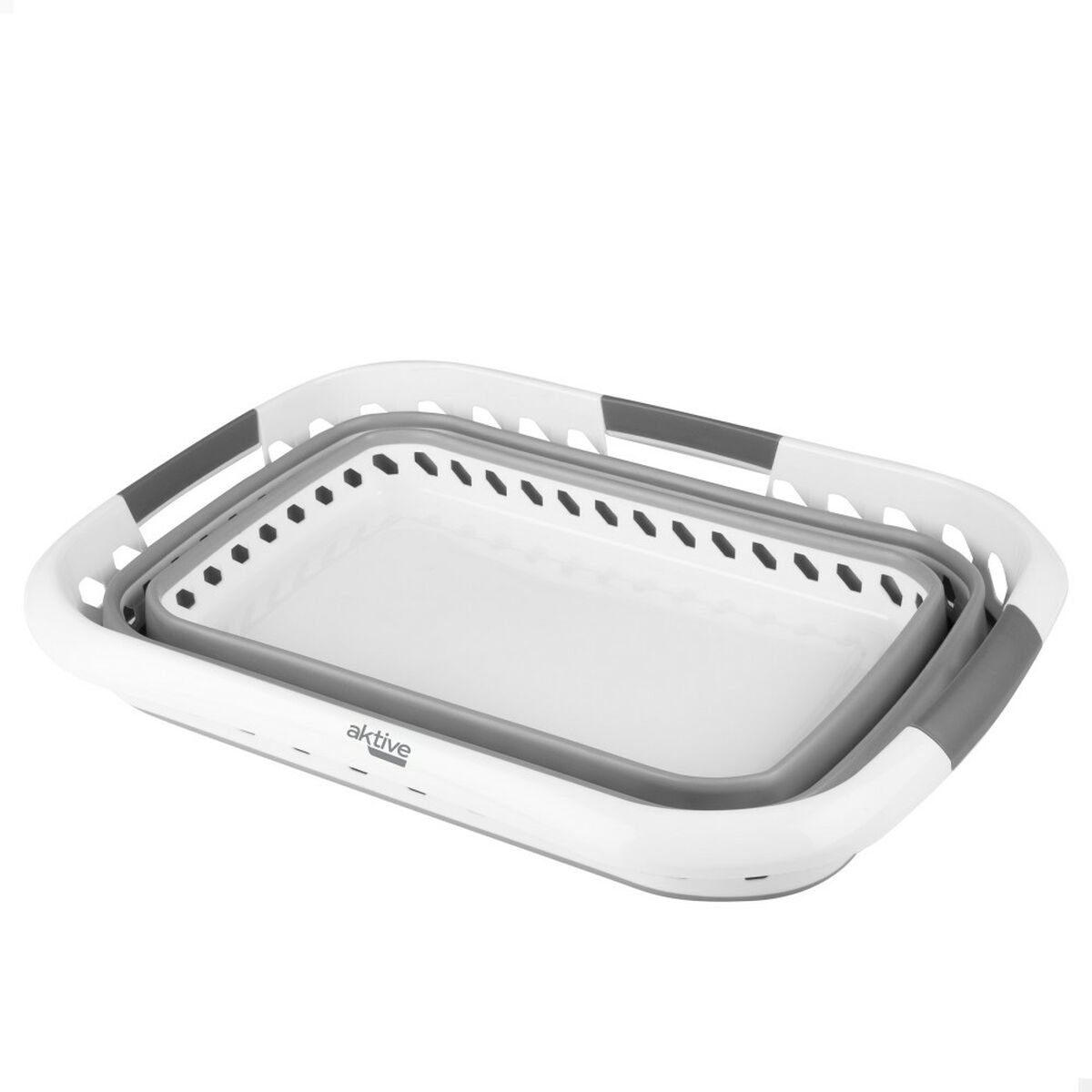 Folding Clothes Basket Aktive polypropylene TPR 61 x 7,5 x 43 cm 61 x 28 x 43 cm (4 Units)