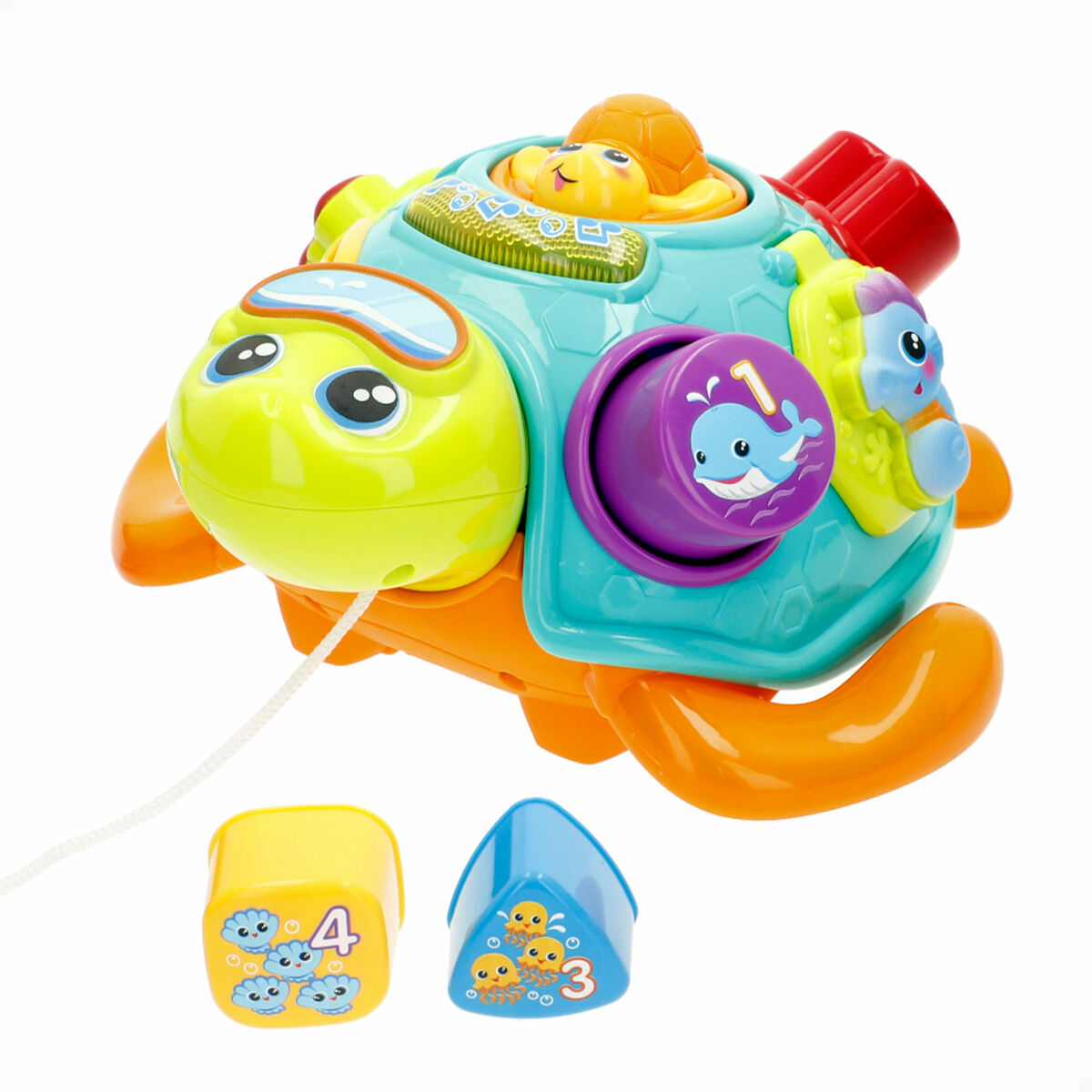 Pull-along toy Winfun 23 x 12 x 23 cm Tortoise Multicolour (2 Units)