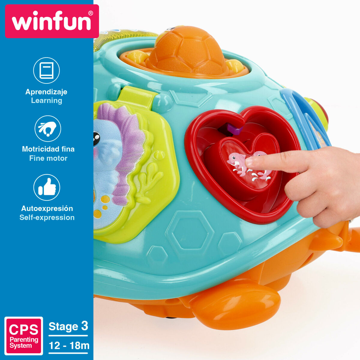 Pull-along toy Winfun 23 x 12 x 23 cm Tortoise Multicolour (2 Units)