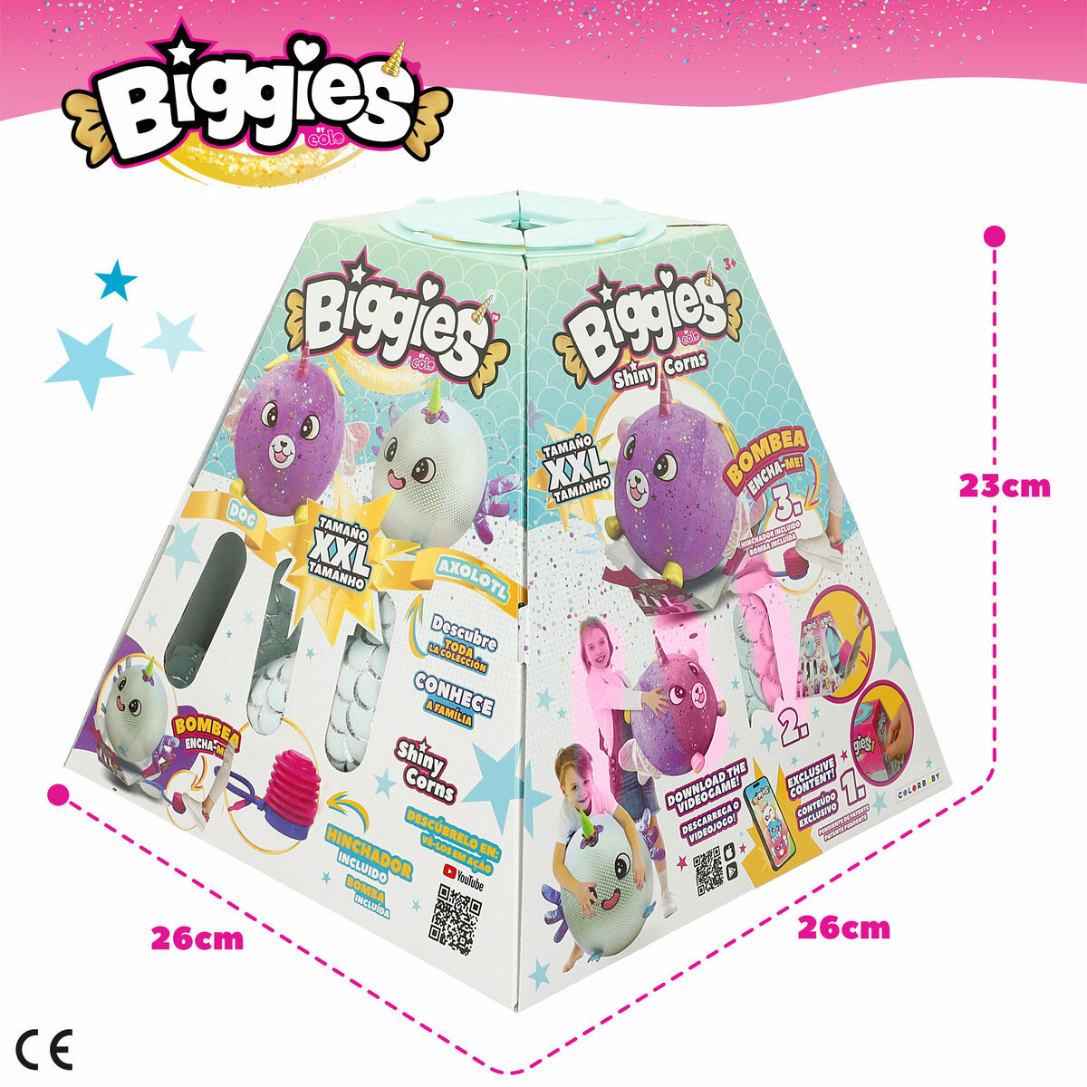 Fluffy toy Eolo Celeste Plush Plastic 45 x 45 x 45 cm Inflatable (4 Units)