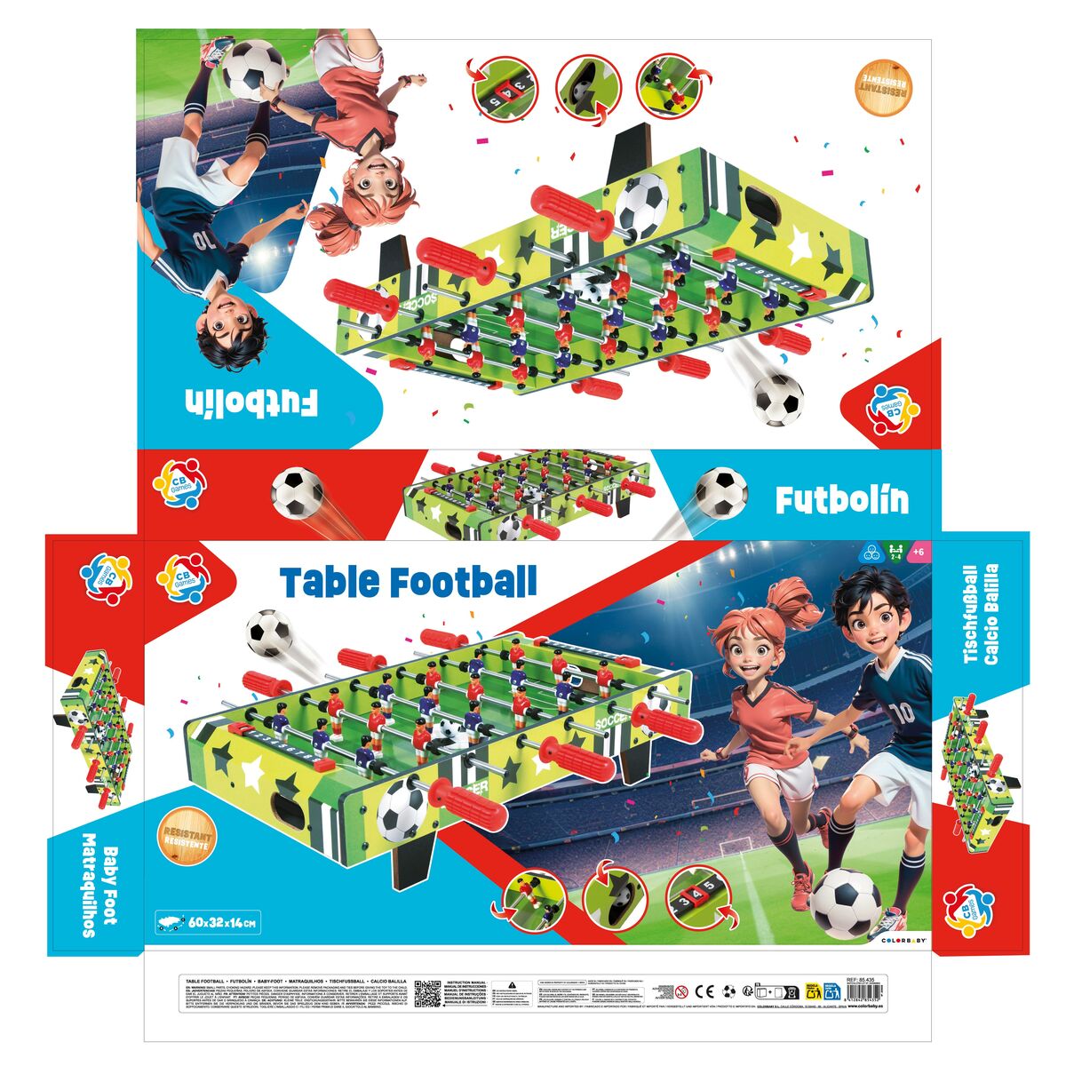 Table football CB Games 60 x 14 x 32 cm (2 Units)