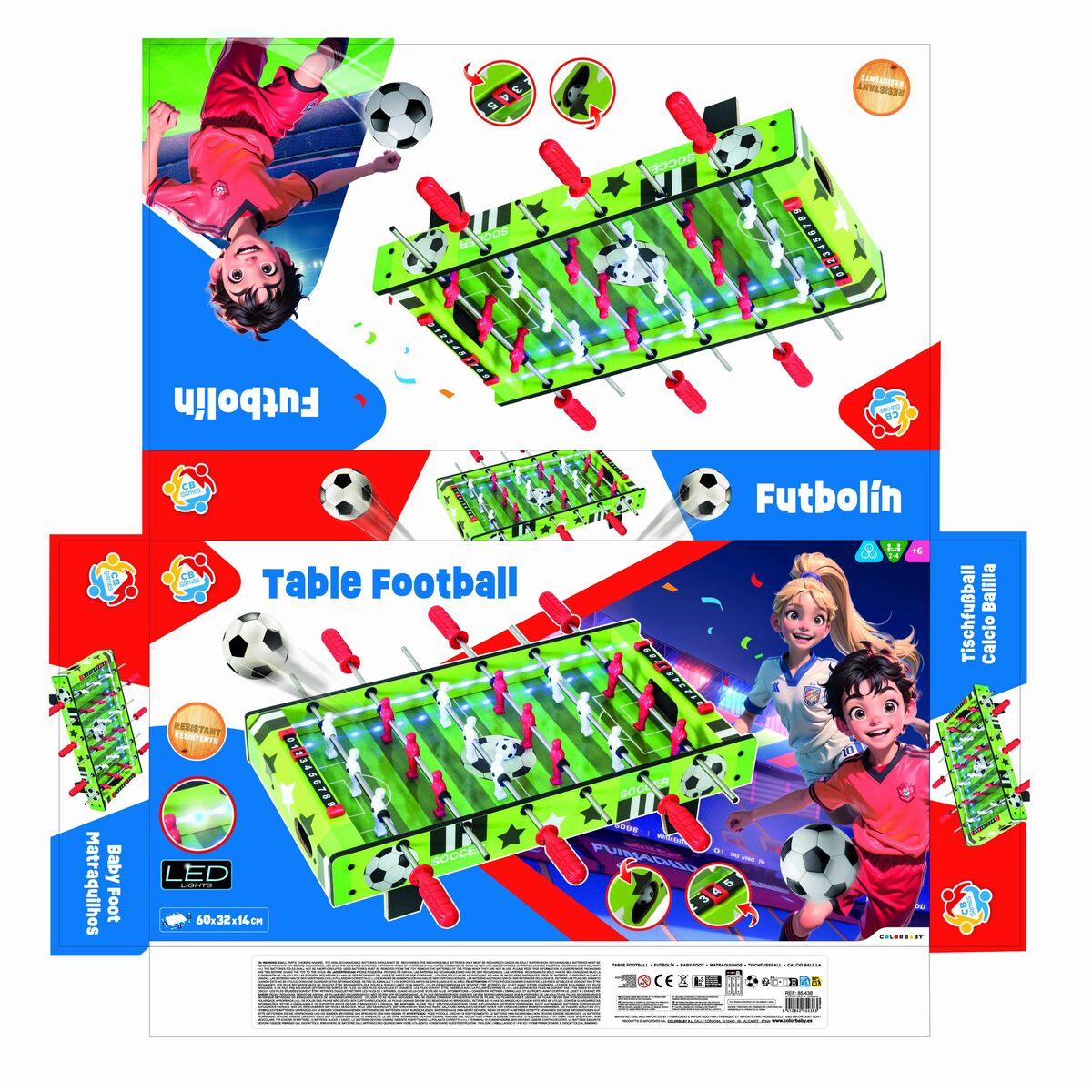 Table football CB Games 60 x 14 x 32 cm (2 Units)