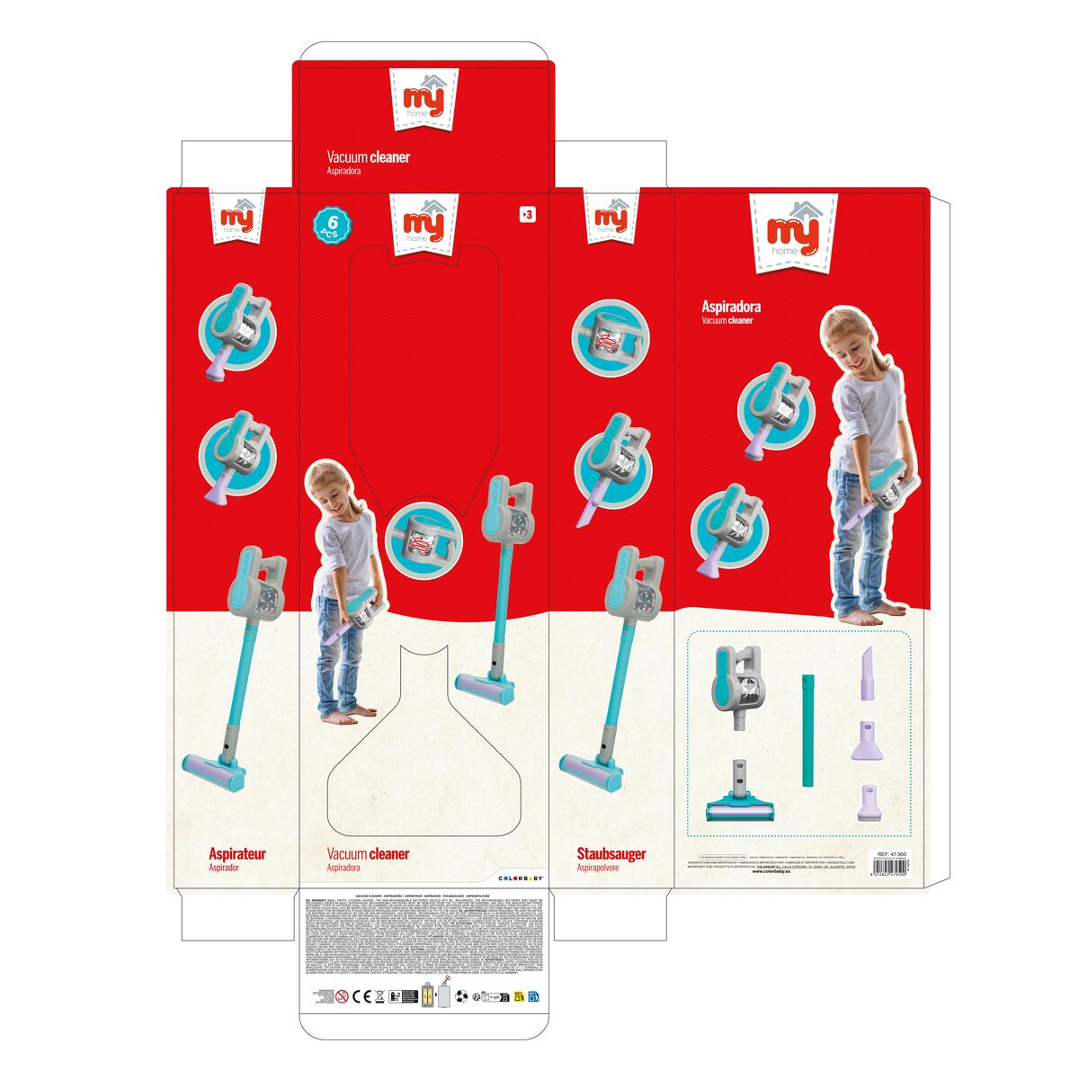 Toy vacuum cleaner 17 x 56 x 11 cm (4 Units)