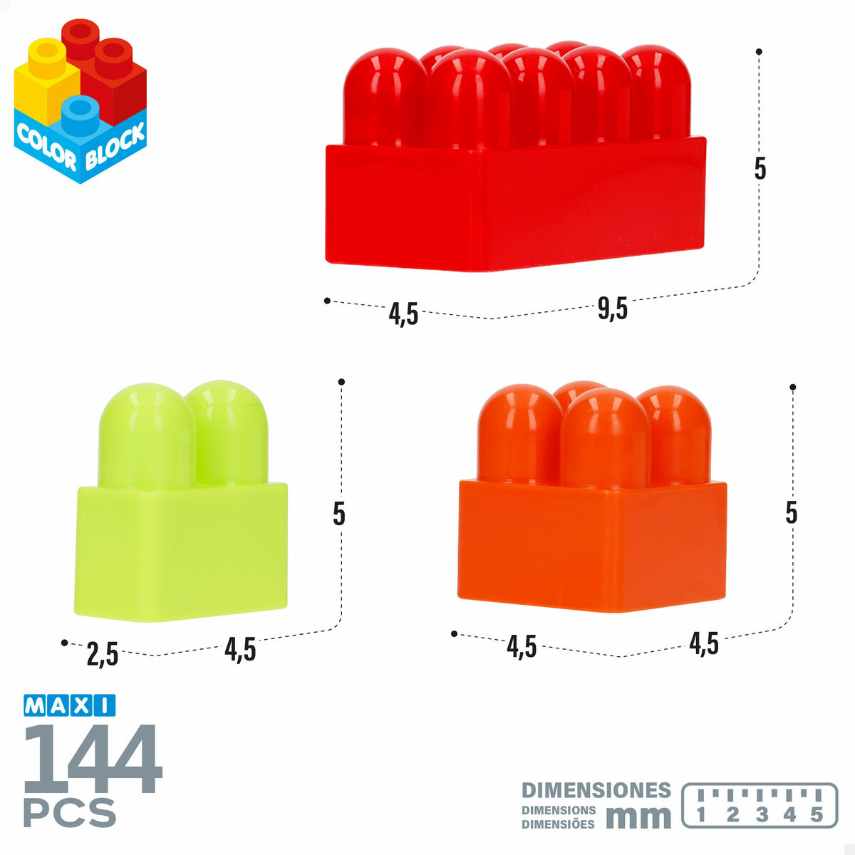 Building Blocks Color Block 144 Pieces