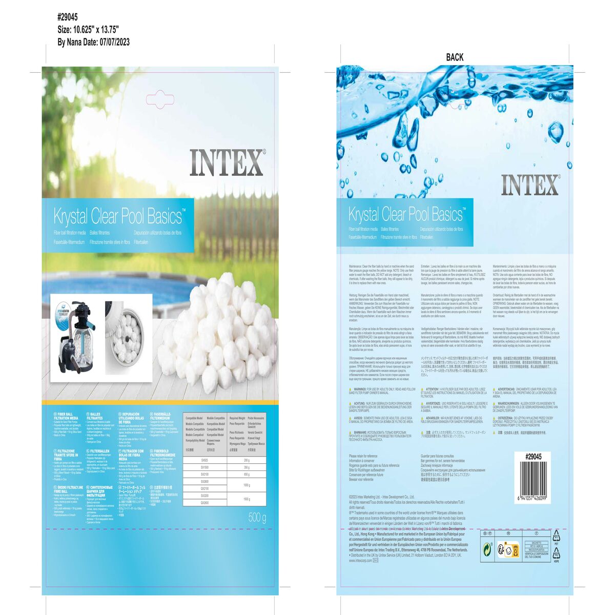 Accessories Intex Filtered (12 Units)