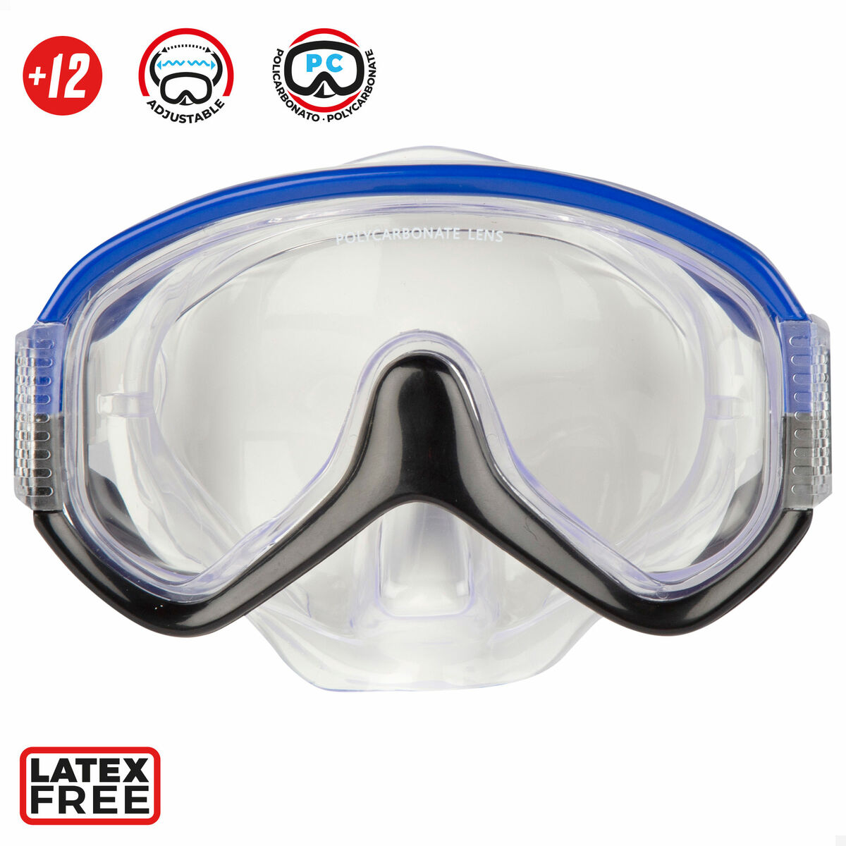 Snorkel Goggles and Tube AquaSport Blue (6 Units)