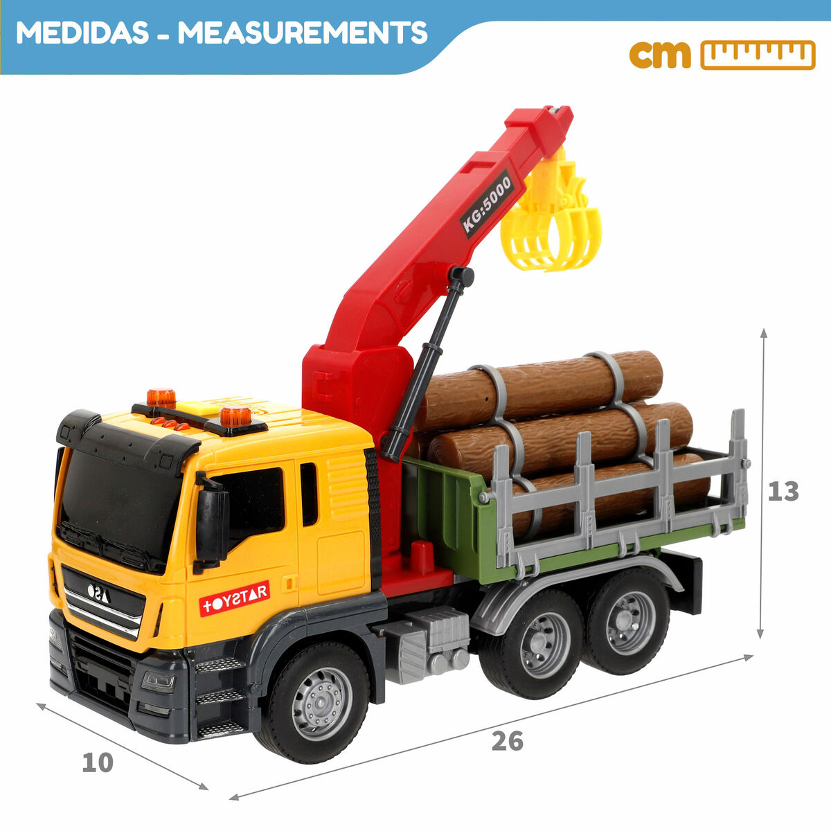 Crane Lorry Speed & Go 26 x 13 x 10 cm (6 Units)