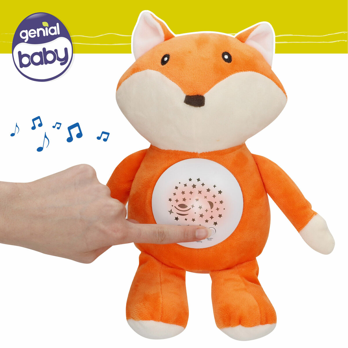 Plush Toy Projector Colorbaby Plush Plastic 25 x 27 x 13 cm (4 Units)