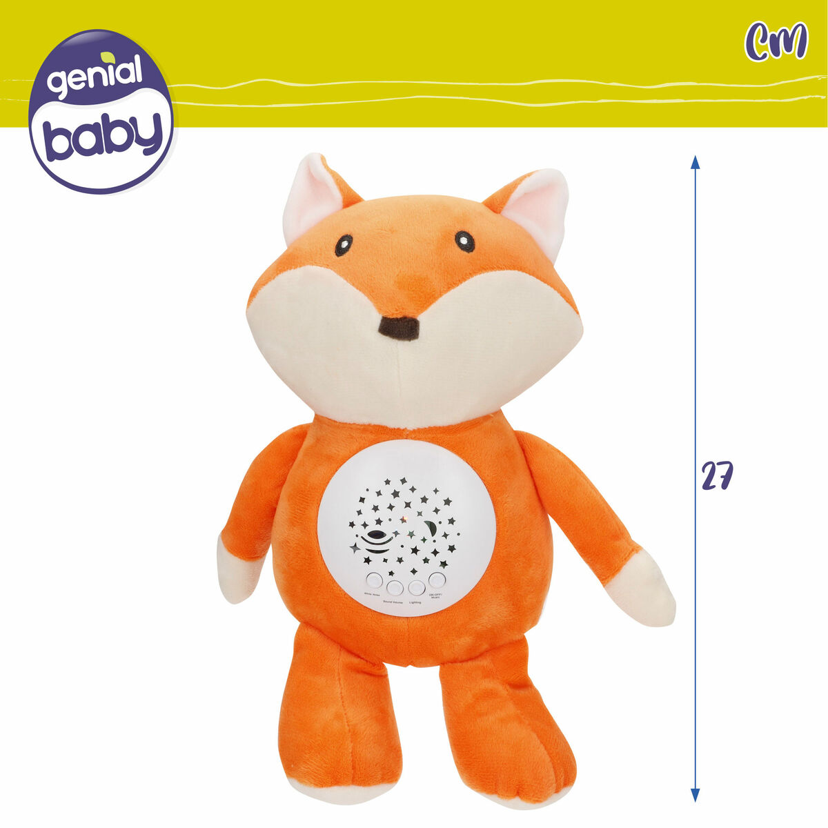 Plush Toy Projector Colorbaby Plush Plastic 25 x 27 x 13 cm (4 Units)