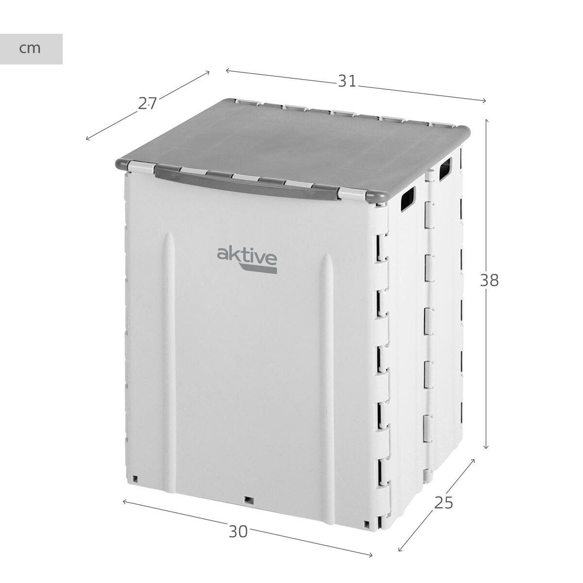Waste bin Aktive polypropylene TPR 31 x 38 x 27 cm (6 Units)