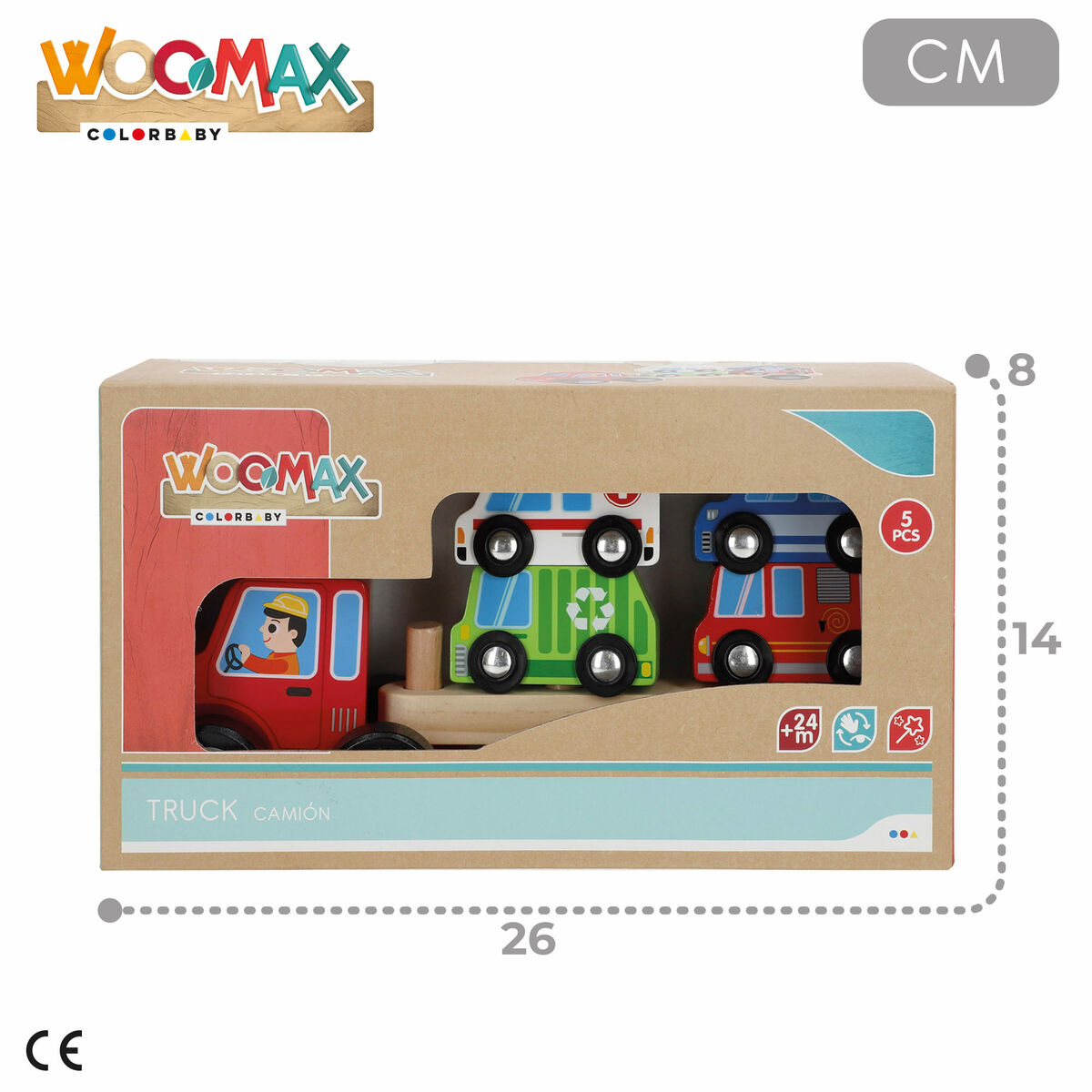 Truck Carrier and Cars 25 x 13 x 6 cm (6 Units)