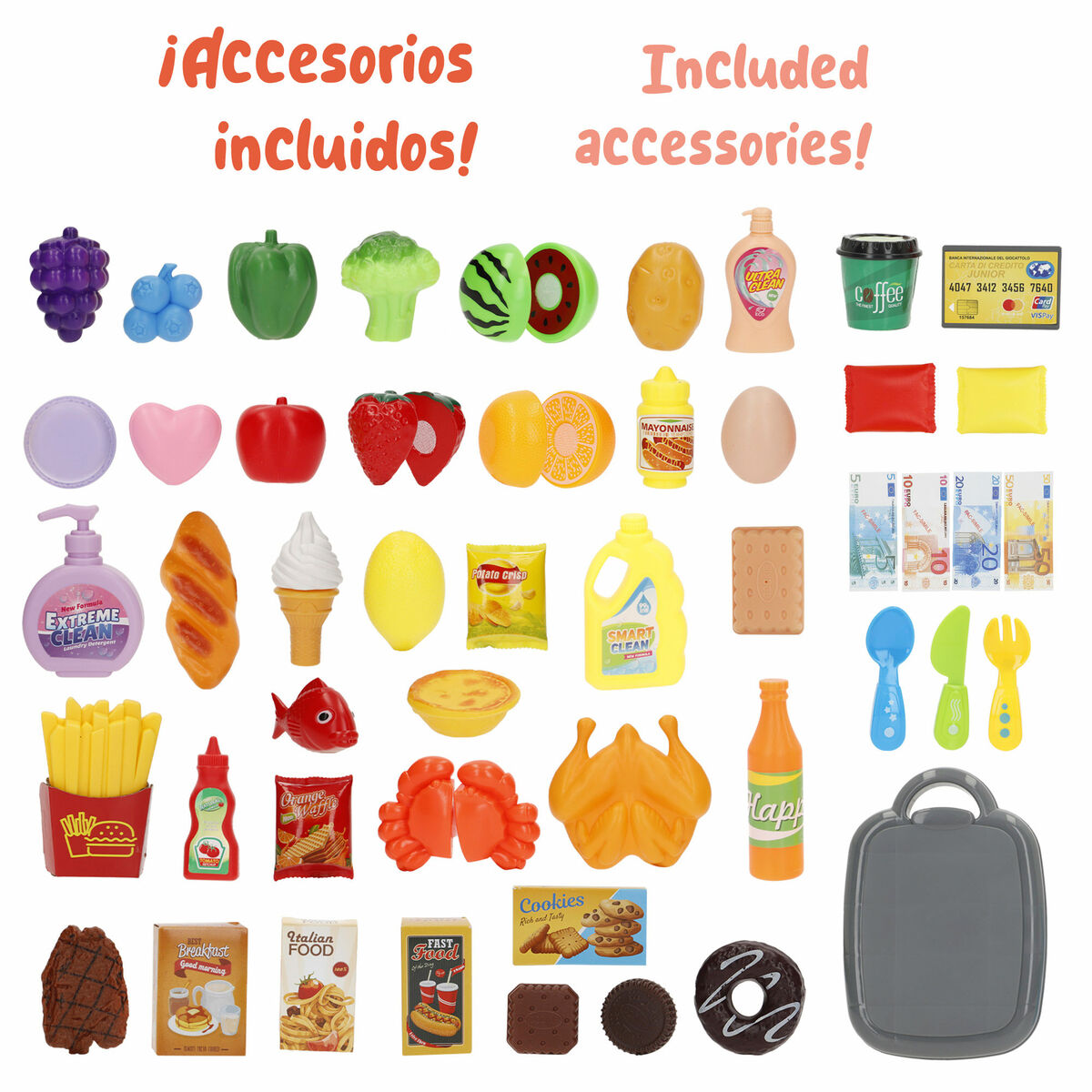 Toy Food Set 22 x 43 x 16 cm 51 Pieces 6 Units