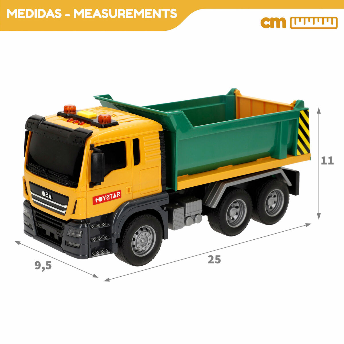 Truck with Light and Sound Speed & Go Light Sound 25 x 11 x 9,5 cm (6 Units)