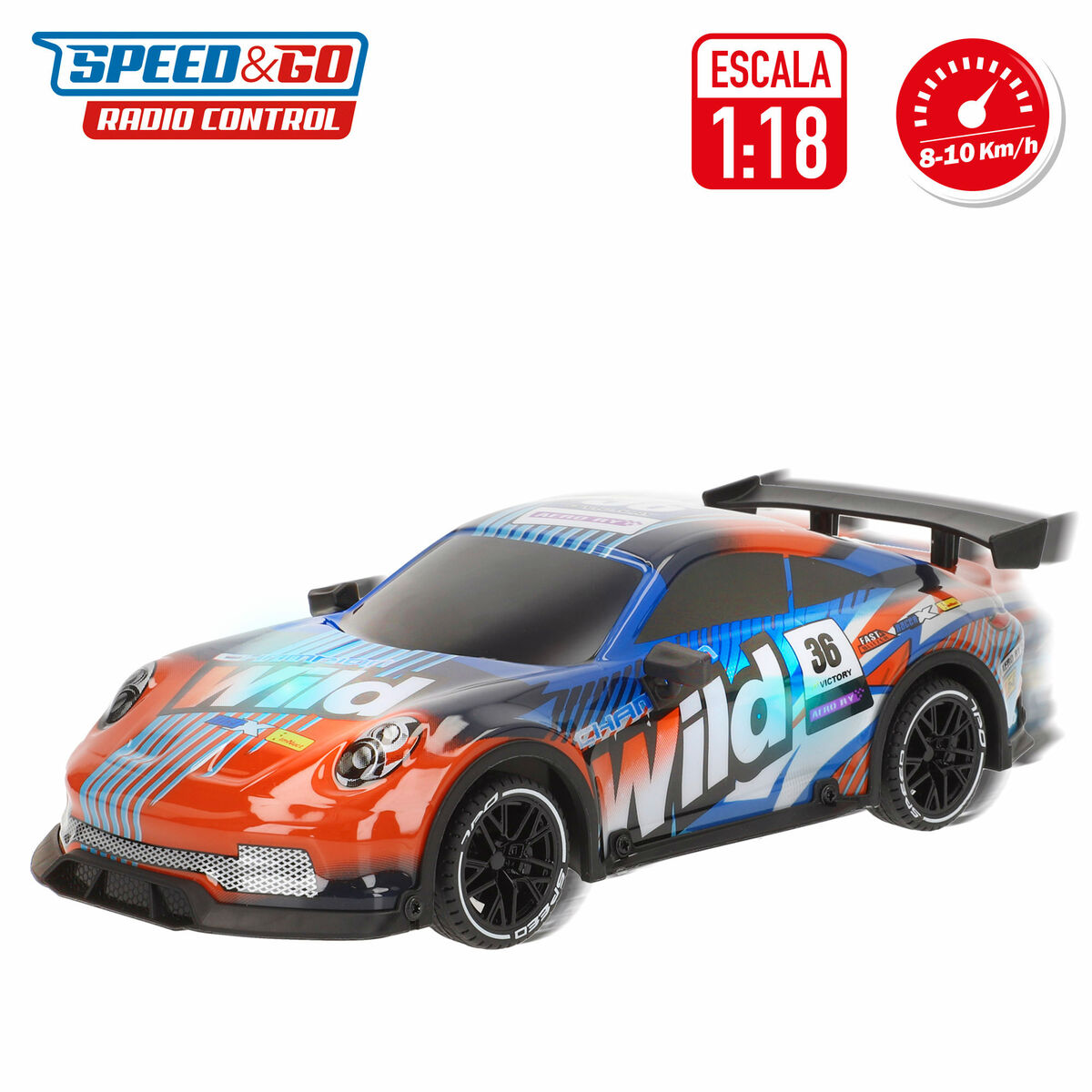 Remote-Controlled Car 1:18 27 x 7 x 11 cm (6 Units)