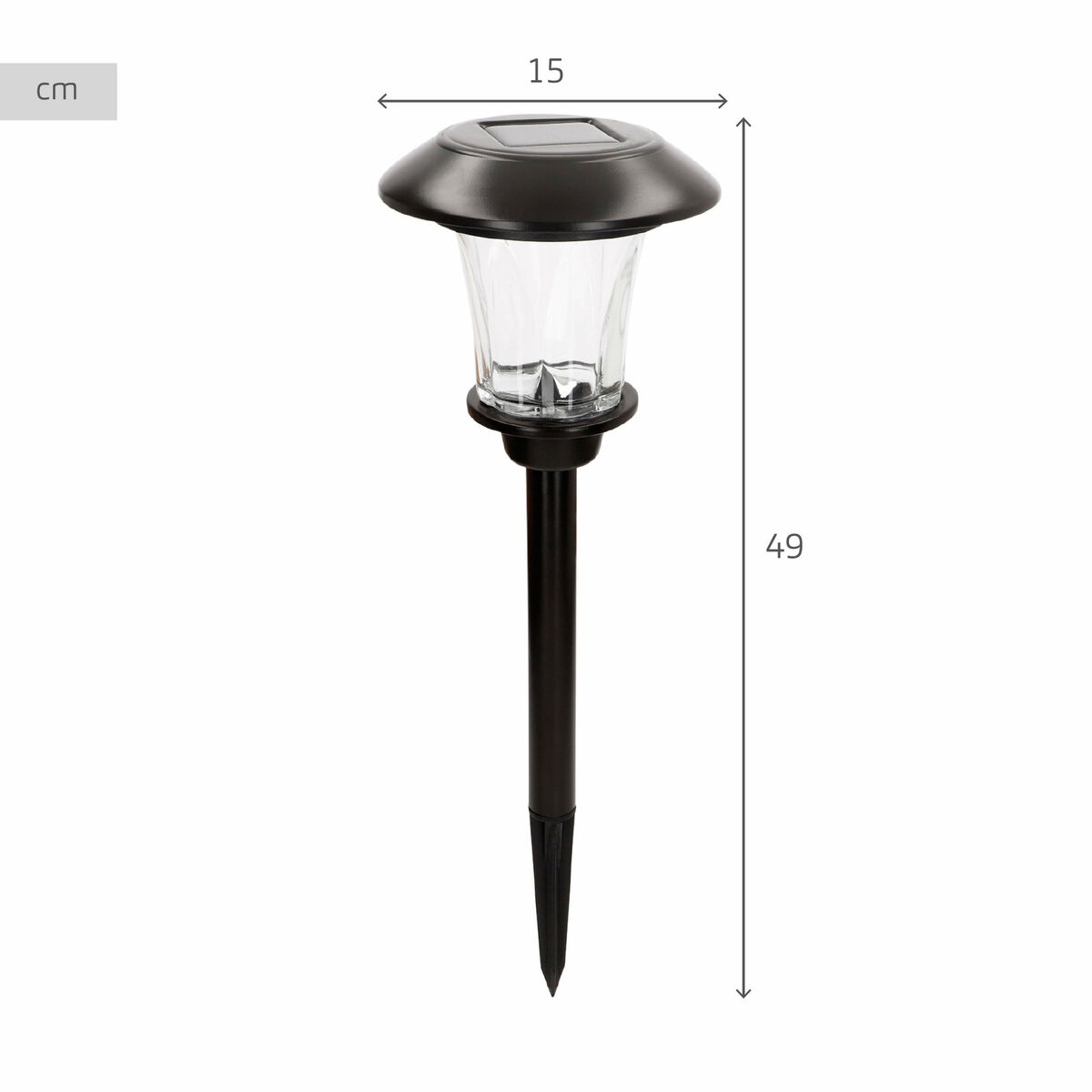 Solar lamp Aktive 15 x 49 x 15 cm (4 Units)