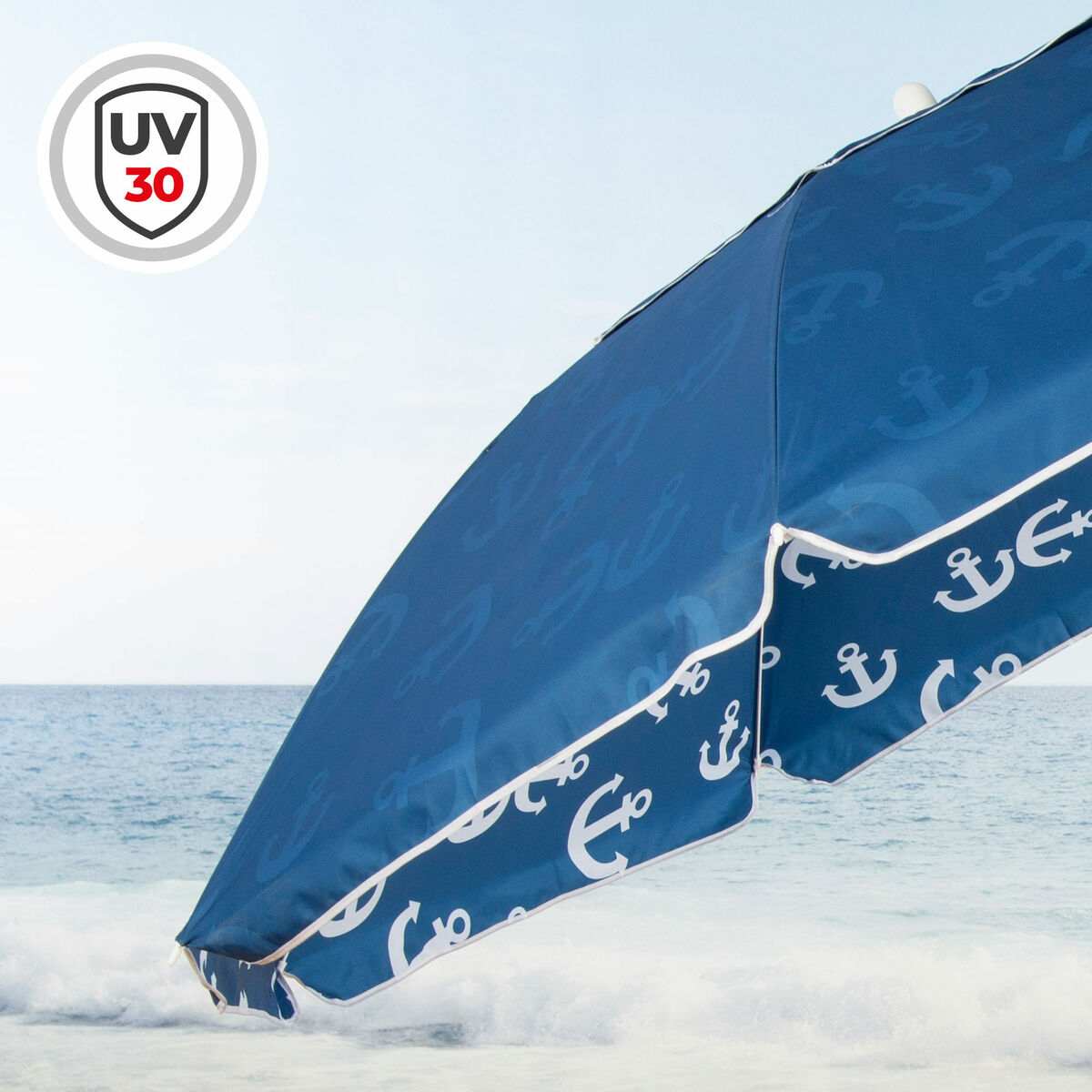 Beach parasol Aktive Blue 220 x 210 x 220 cm (6 Units)