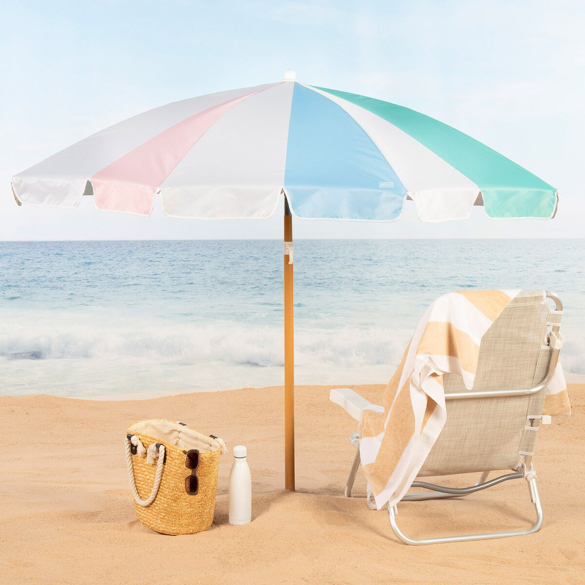 Beach parasol Aktive  200 cm 20 x 185 x 20 cm (6 Units)