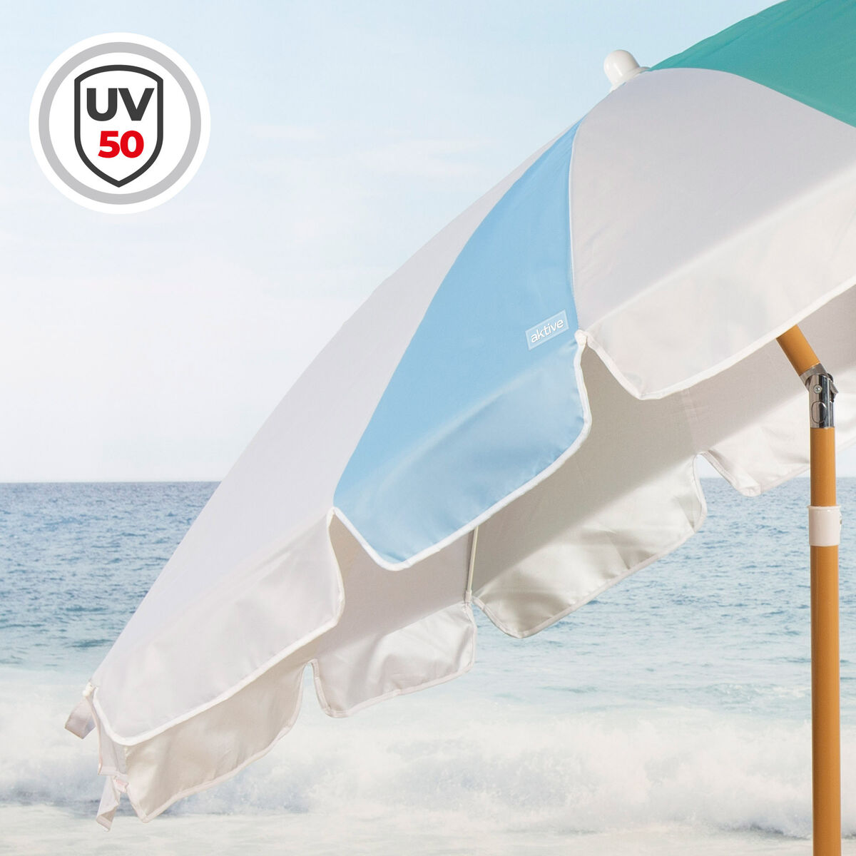 Beach parasol Aktive  200 cm 20 x 185 x 20 cm (6 Units)