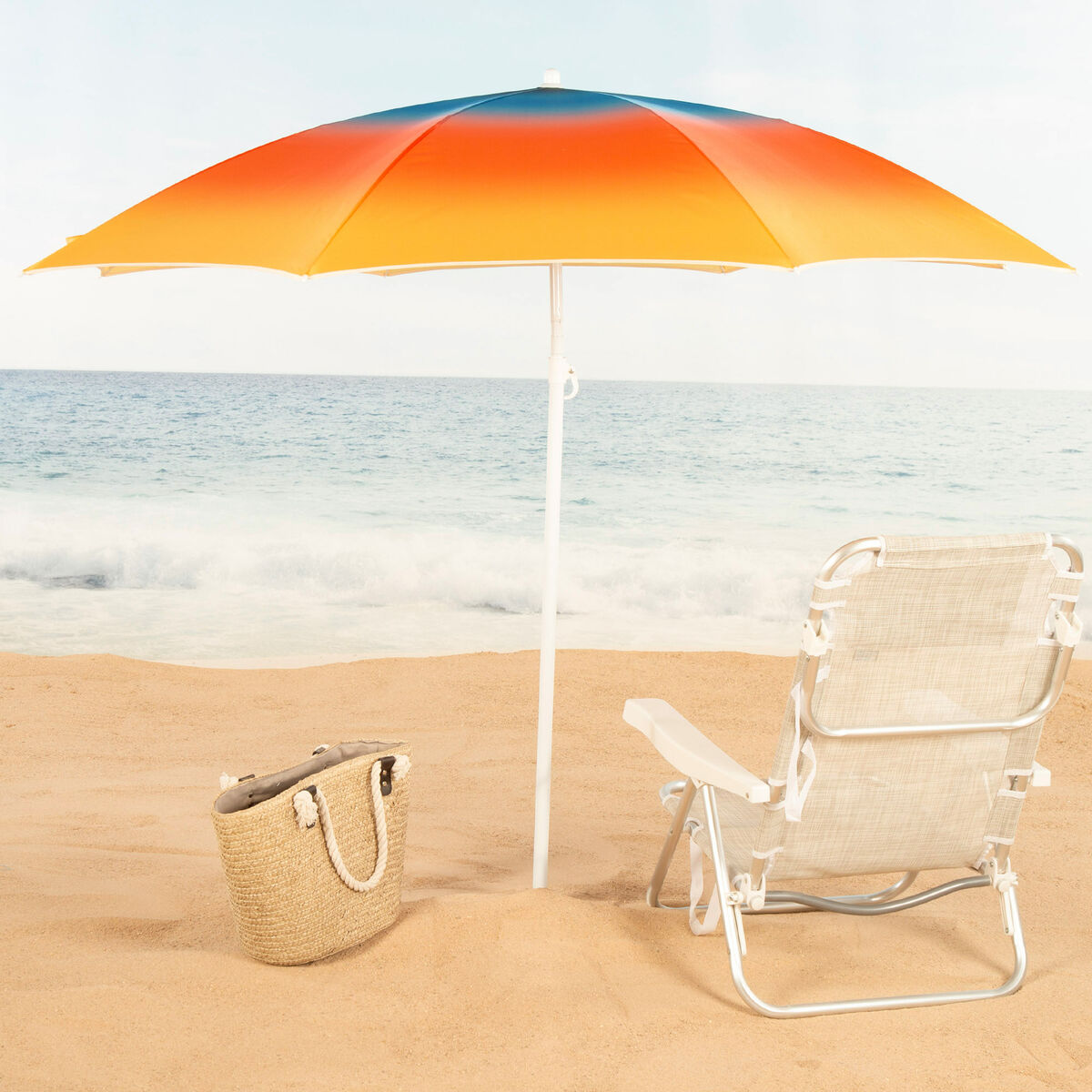 Beach parasol Aktive Multicolour 200 x 200 x 200 cm (6 Units)