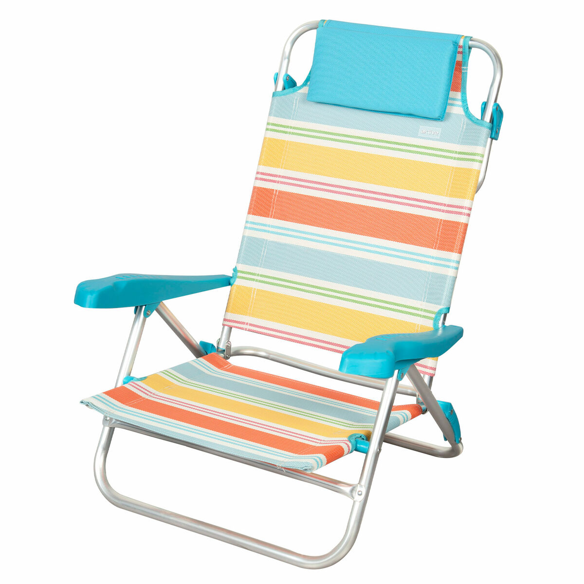 Beach Chair Aktive Multicolour 48 x 90 x 60 cm (2 Units)
